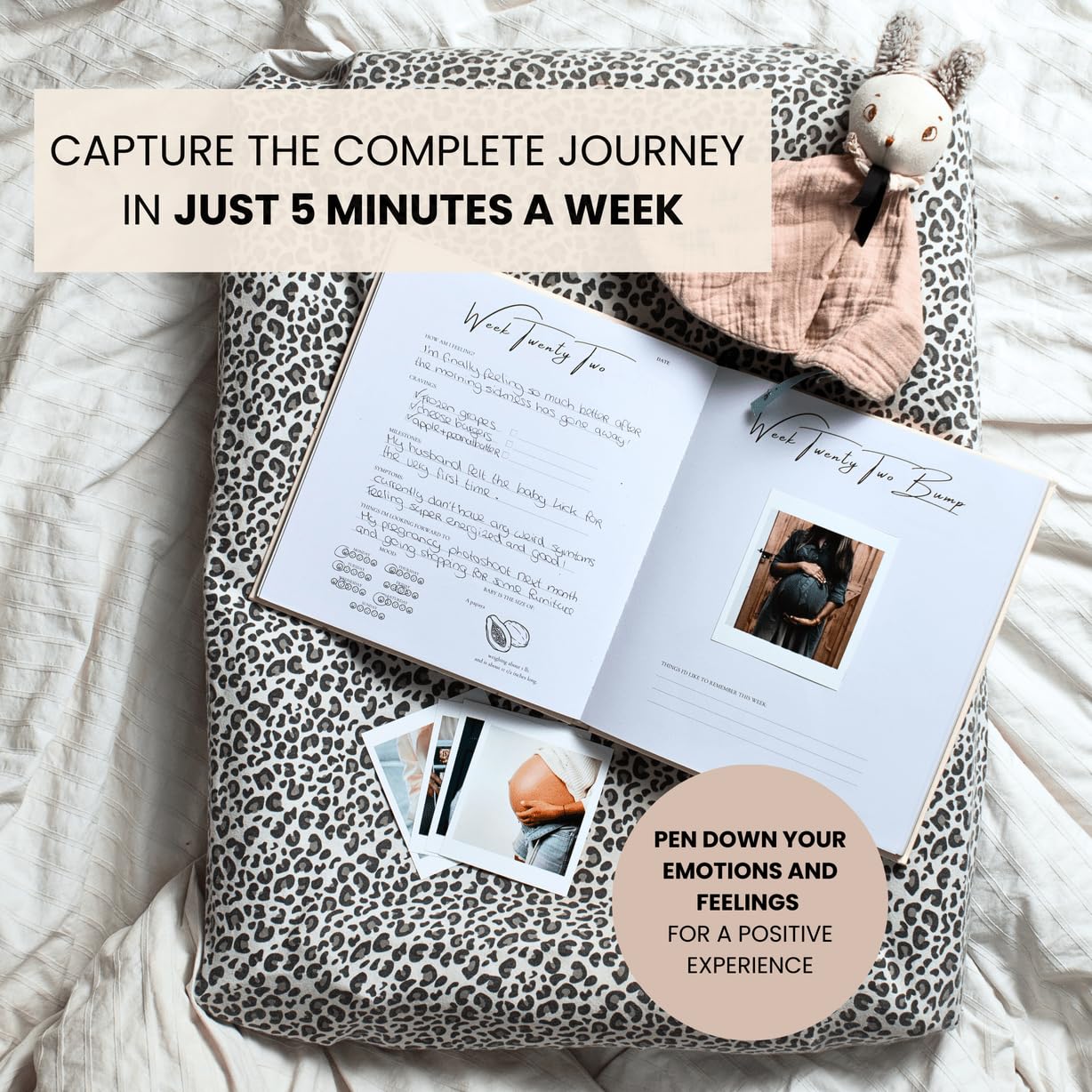 My Pregnancy Journal Memory Book - 128 Page Pregnancy Planner & Scrapbook for First-Time Moms 2025 - Weekly Tracker, Baby Bump Photos, Milestone Memories - Perfect Baby Shower Gift & Keepsake for Expecting Mothers
