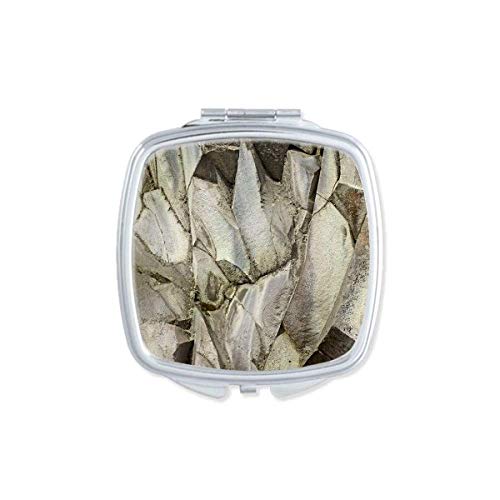 DIYthinker Portable Double-Sided Compact Mirror with Fancy Stone Color & Crackle Texture - Perfect for Travel, Makeup Touch-Ups, and Handbag Essentials