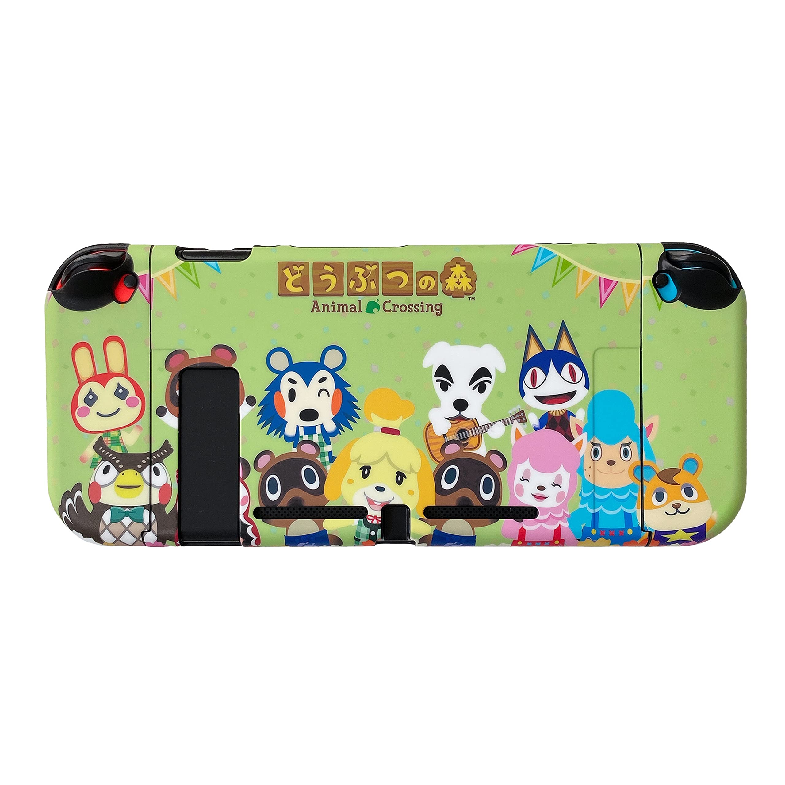 Legend of Zelda Mario Animal Crossing Nintendo Switch Protective Case - Cute Anime Soft TPU Cover with Shock Absorption & Anti-Scratch - Perfect for Gaming, Travel & Collectors (Animal Crossing Design)