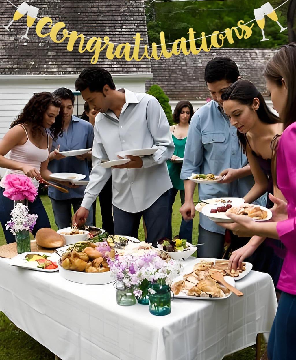 Shimmering Gold Congratulations Banner - Wedding, Anniversary, Graduation & Retirement Party Decorations - Cheers Sign for Celebrations & Special Events