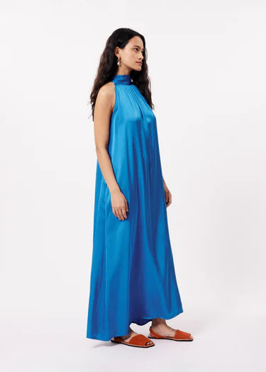 AUBERYA Women's Electric Blue Dress - Elegant & Stylish for Parties, Weddings & Special Occasions