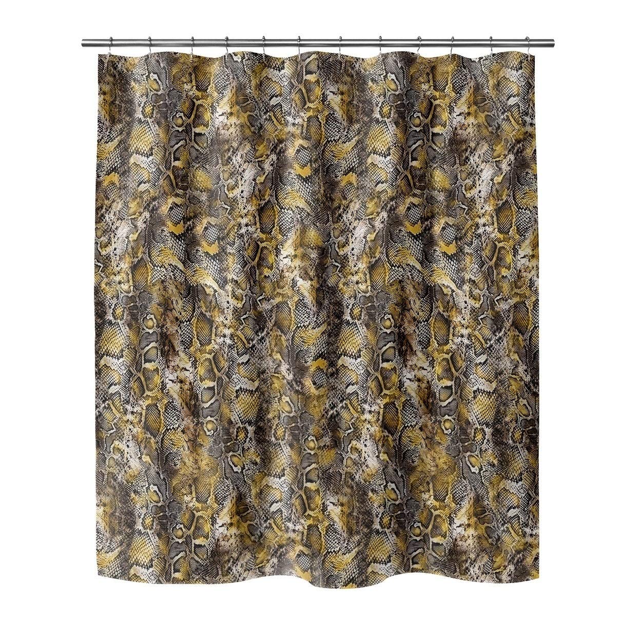 Viper Yellow Waterproof Shower Curtain - Modern Bathroom Decor for Home & Hotel Use - Easy to Clean & Mold Resistant - Perfect for Bathrooms, Dorms, and Apartments