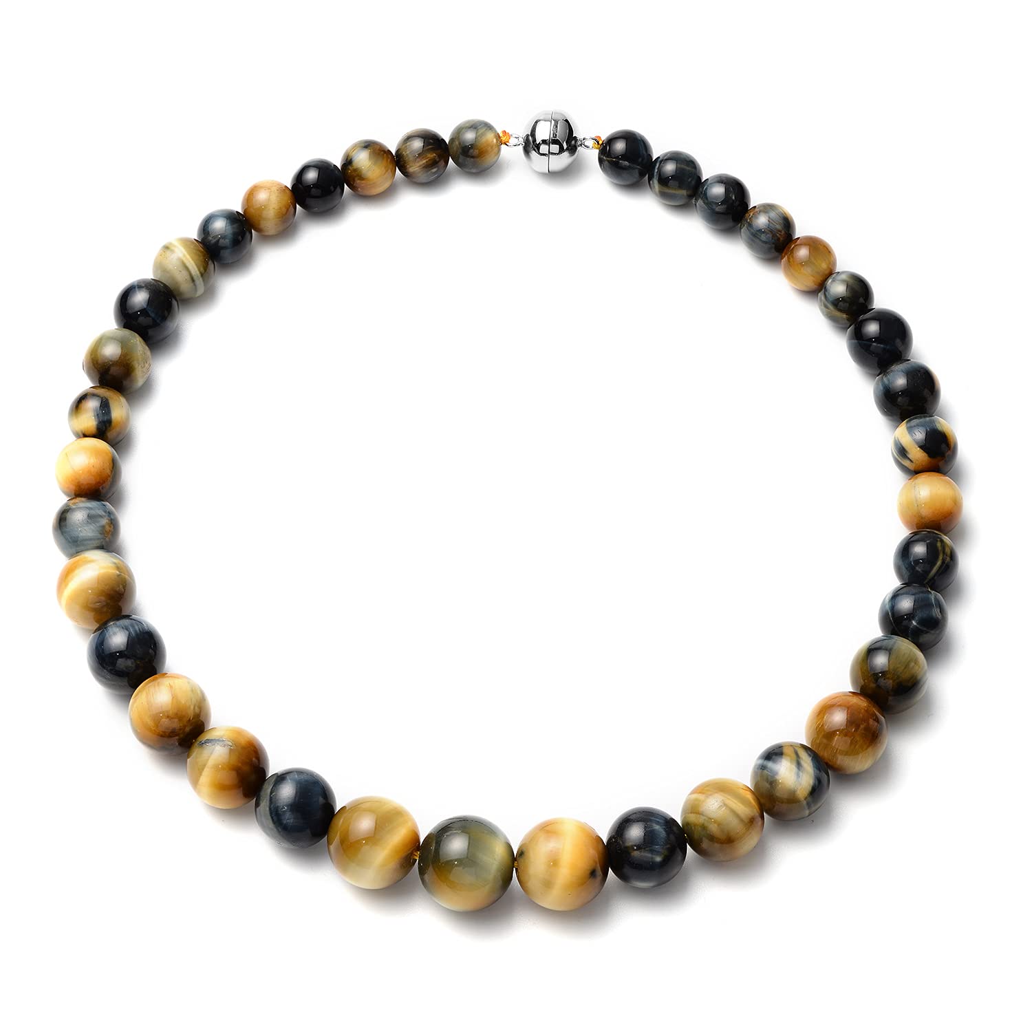 925 Sterling Silver Beaded Necklace for Women - Rhodium Plated 18
