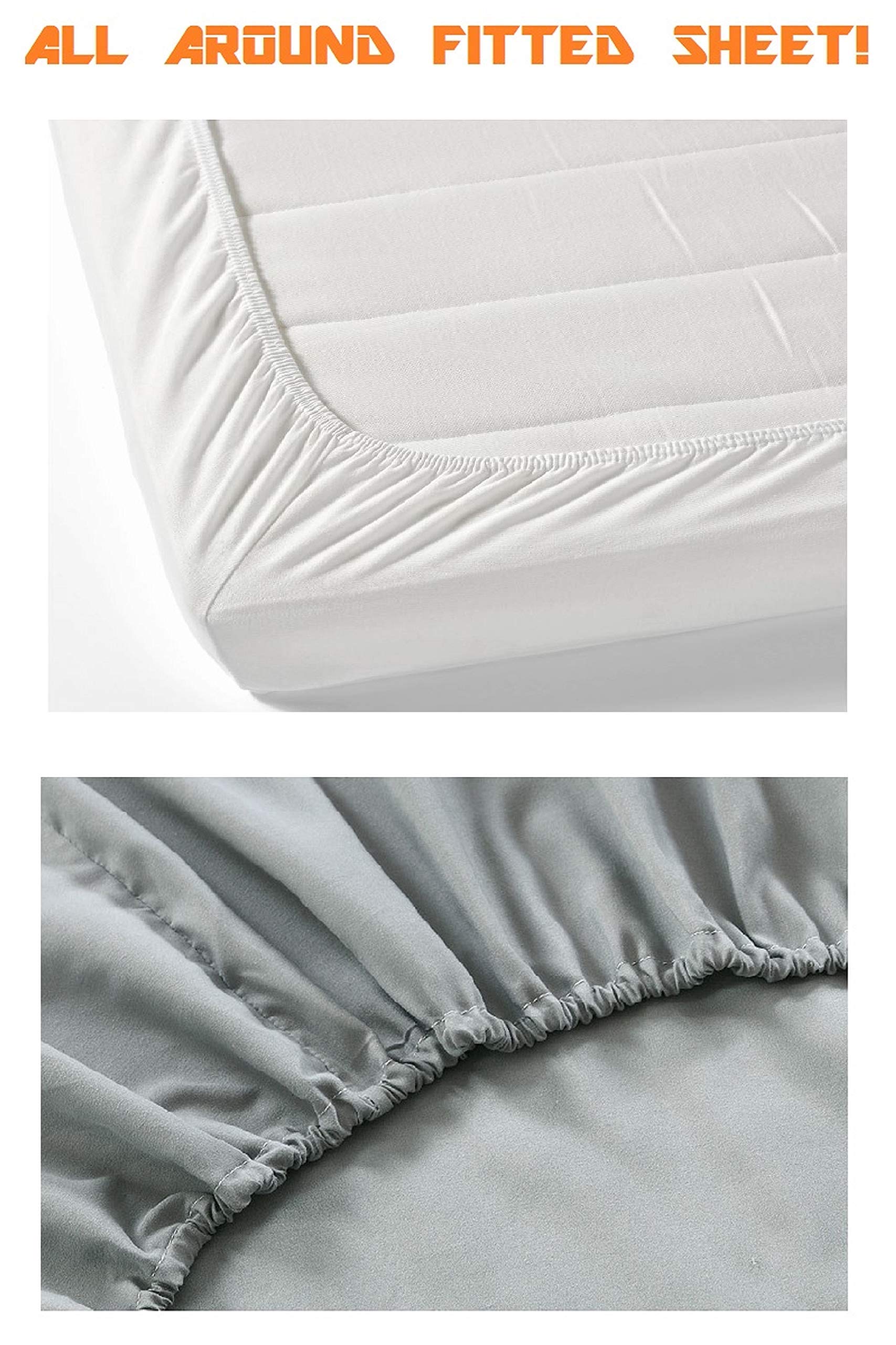 Luxury Soft Silky Satin Queen Size Fitted Sheet - 1 Piece Deep Pocket (12