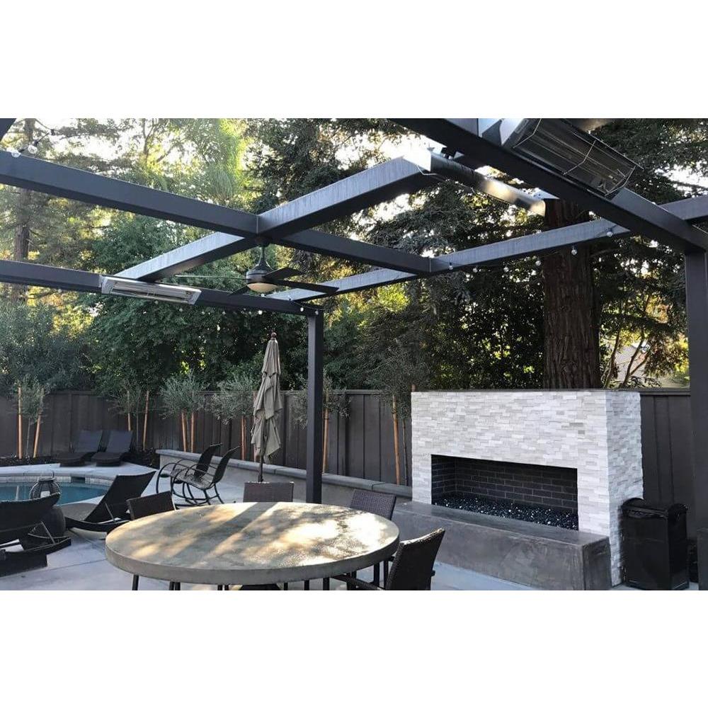 Infratech WD Series 33 Inch 3000W Dual Element Flush Mount Infrared Electric Heater for Indoor/Outdoor Patio, Garage & Commercial Spaces - Energy Efficient Heating Solution