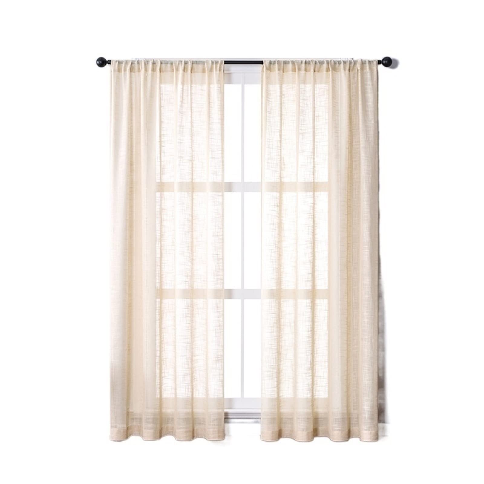 EastMetal Sheer Curtains for Bedroom, Kitchen & Balcony - Modern Decorative Tulle Window Treatments for Home Decor & Therapy Rooms