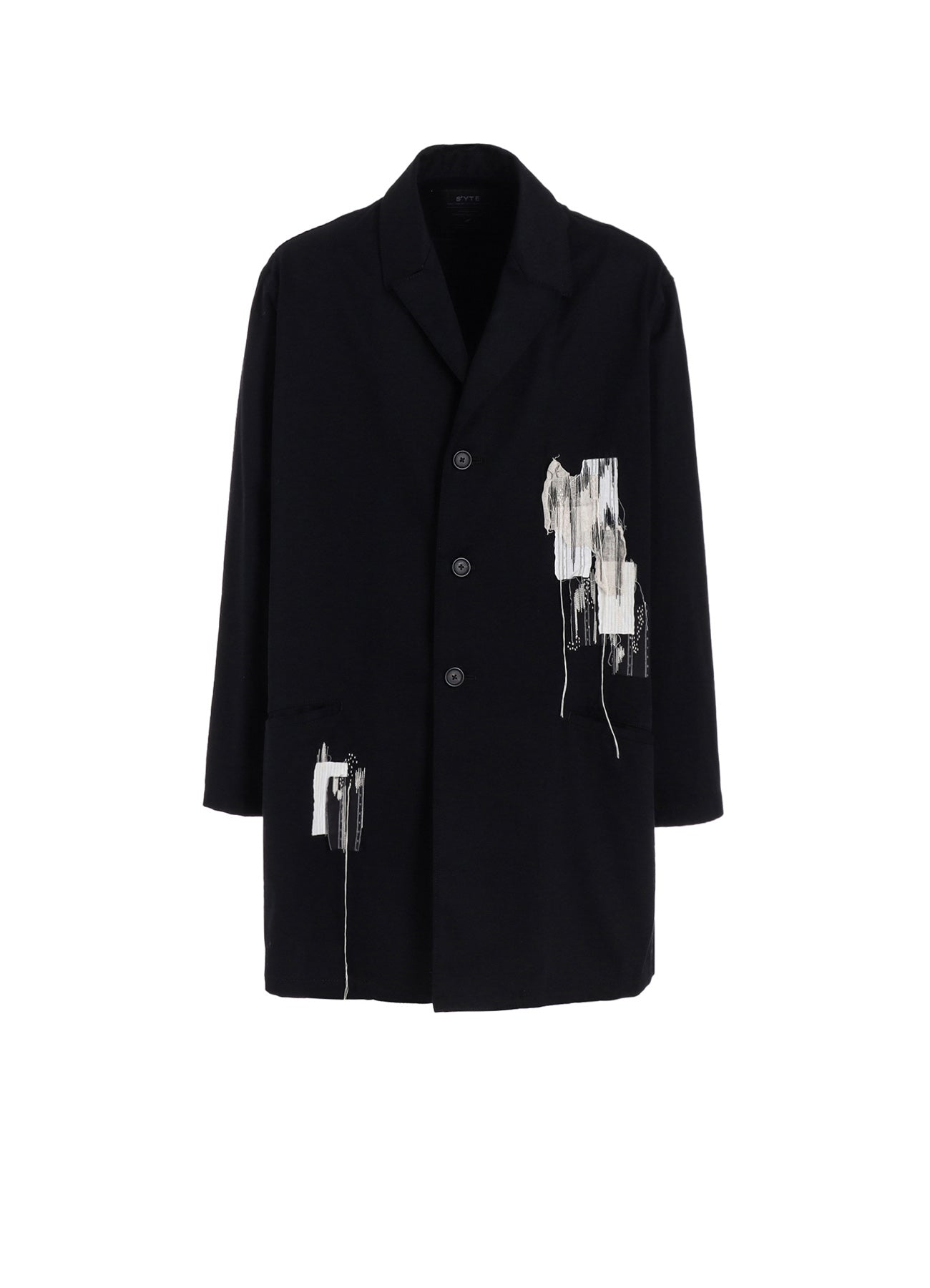 Vintage Cotton Twill Boro Applique Long Jacket for Women - Stylish Boho Outerwear for Fall & Winter - Perfect for Layering, Casual Outfits, and Streetwear Fashion