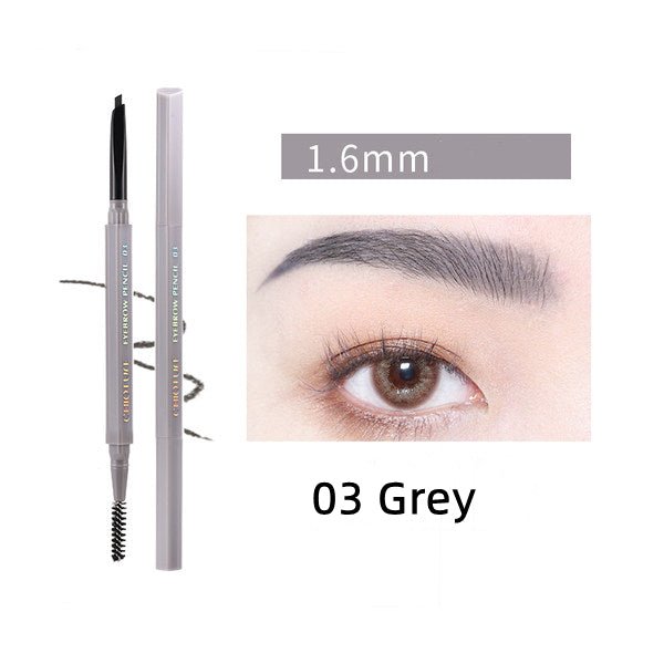 CHIOTURE Dual-Ended Waterproof Eyebrow Pencil - Soft & Defined Brows for All-Day Wear - Perfect for Makeup, Gym & Outdoor Activities