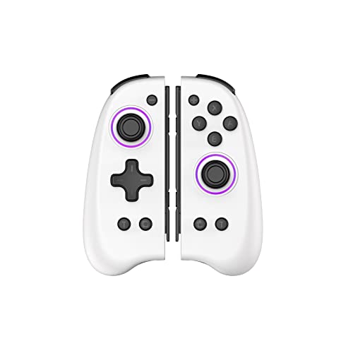 Wireless IINE L/R Joypad Controller for Nintendo Switch & Switch OLED - White | Ergonomic Design for Gaming, Travel & Home Entertainment