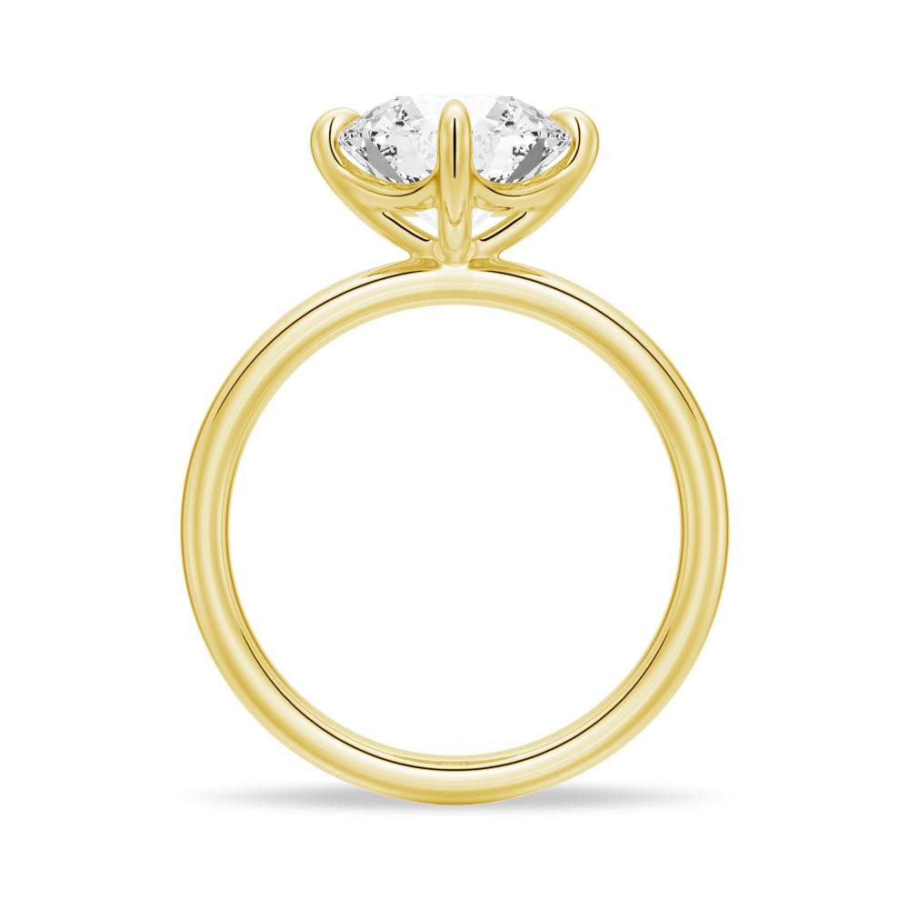 Four Prong Solitaire Moissanite Engagement Ring for Women - Sparkling Wedding Band, Proposal Jewelry Gift for Her, Perfect for Anniversaries & Special Occasions