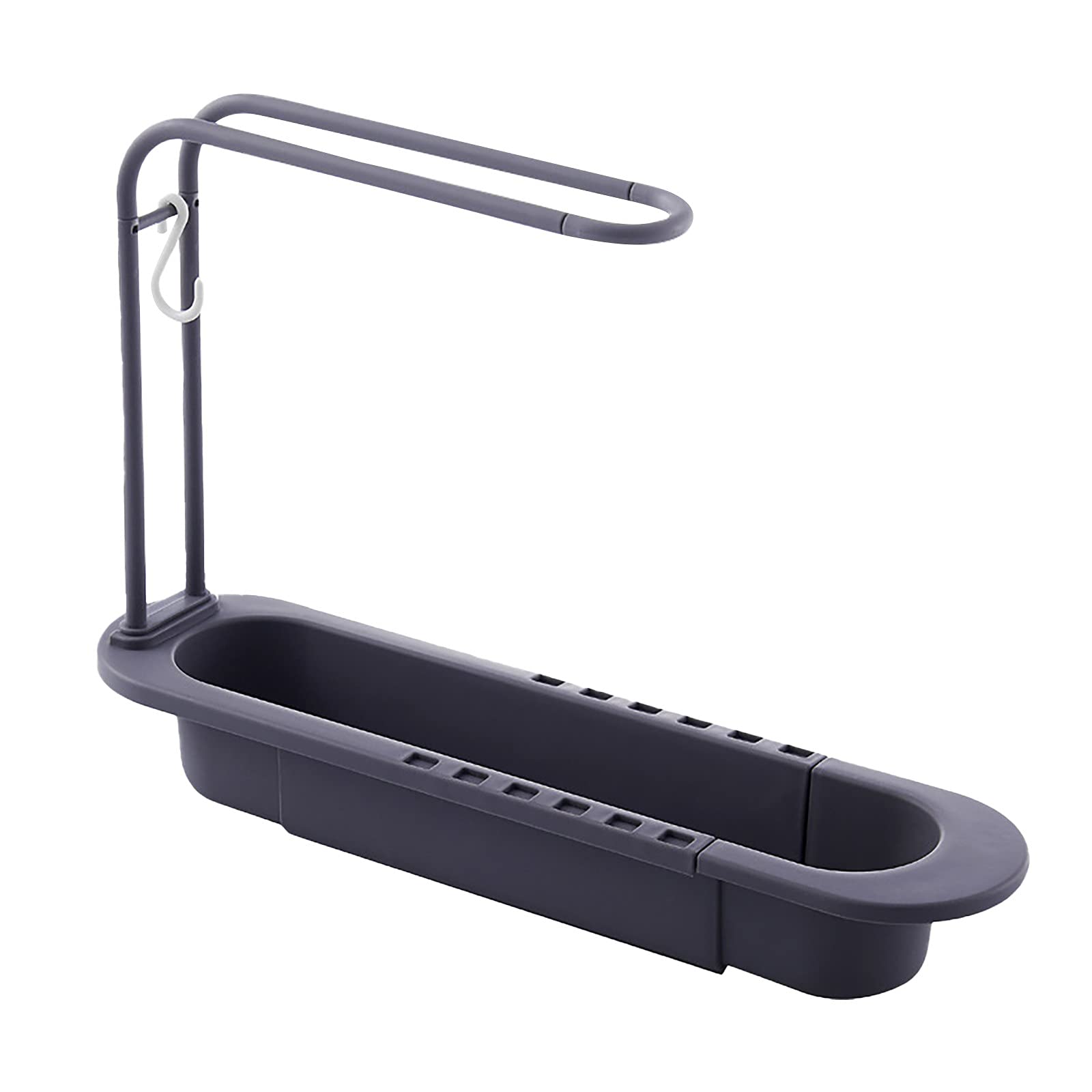Adjustable Telescopic Kitchen Sink Shelf Organizer - Soap Sponge Rack Basket, Bathroom Faucet Holder & Rolling Storage Rack for Small Space Organization - Perfect for Kitchen, Bathroom, Laundry Room & Office Use (One Size)
