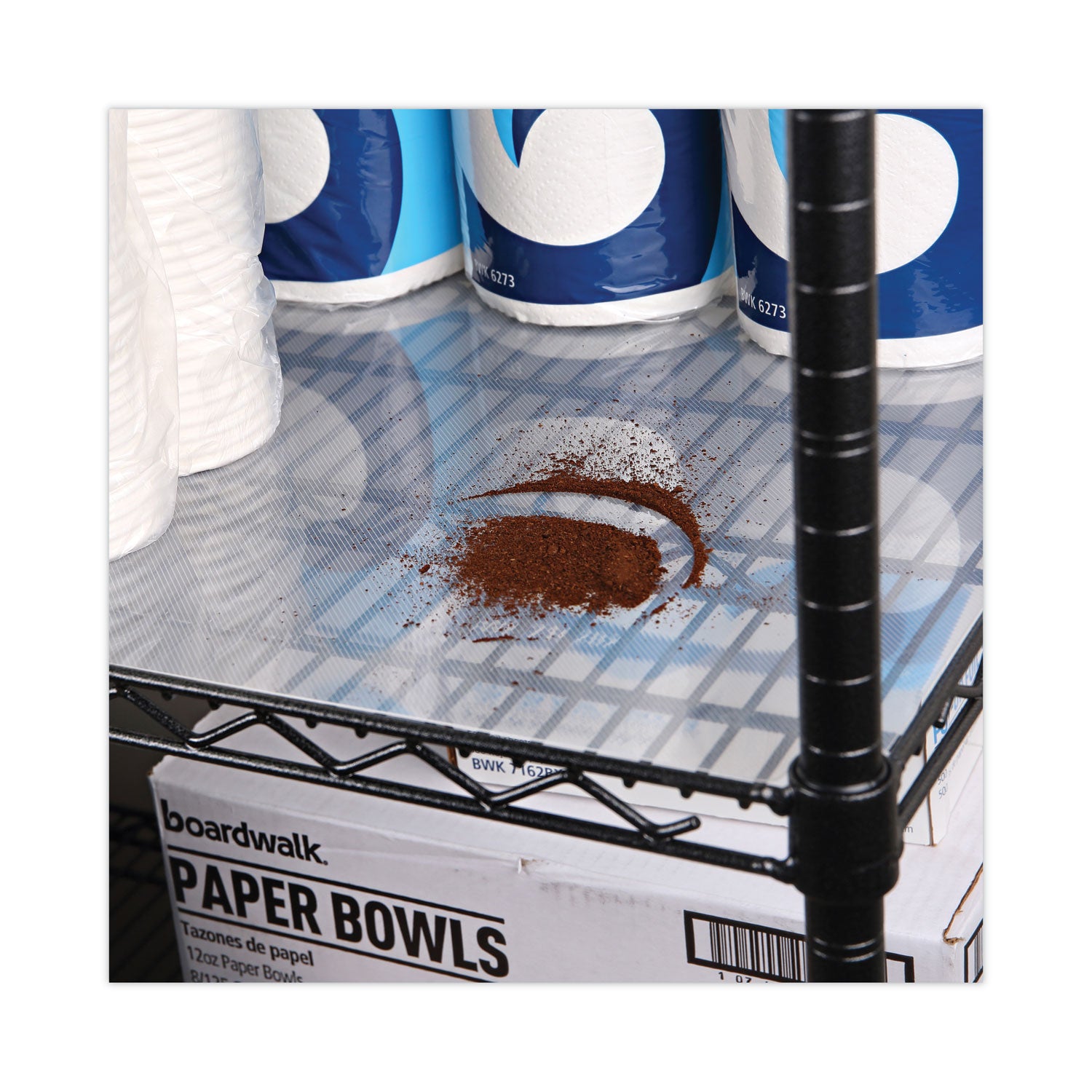 Alera® Clear Plastic Shelf Liners for Wire Shelving - 36