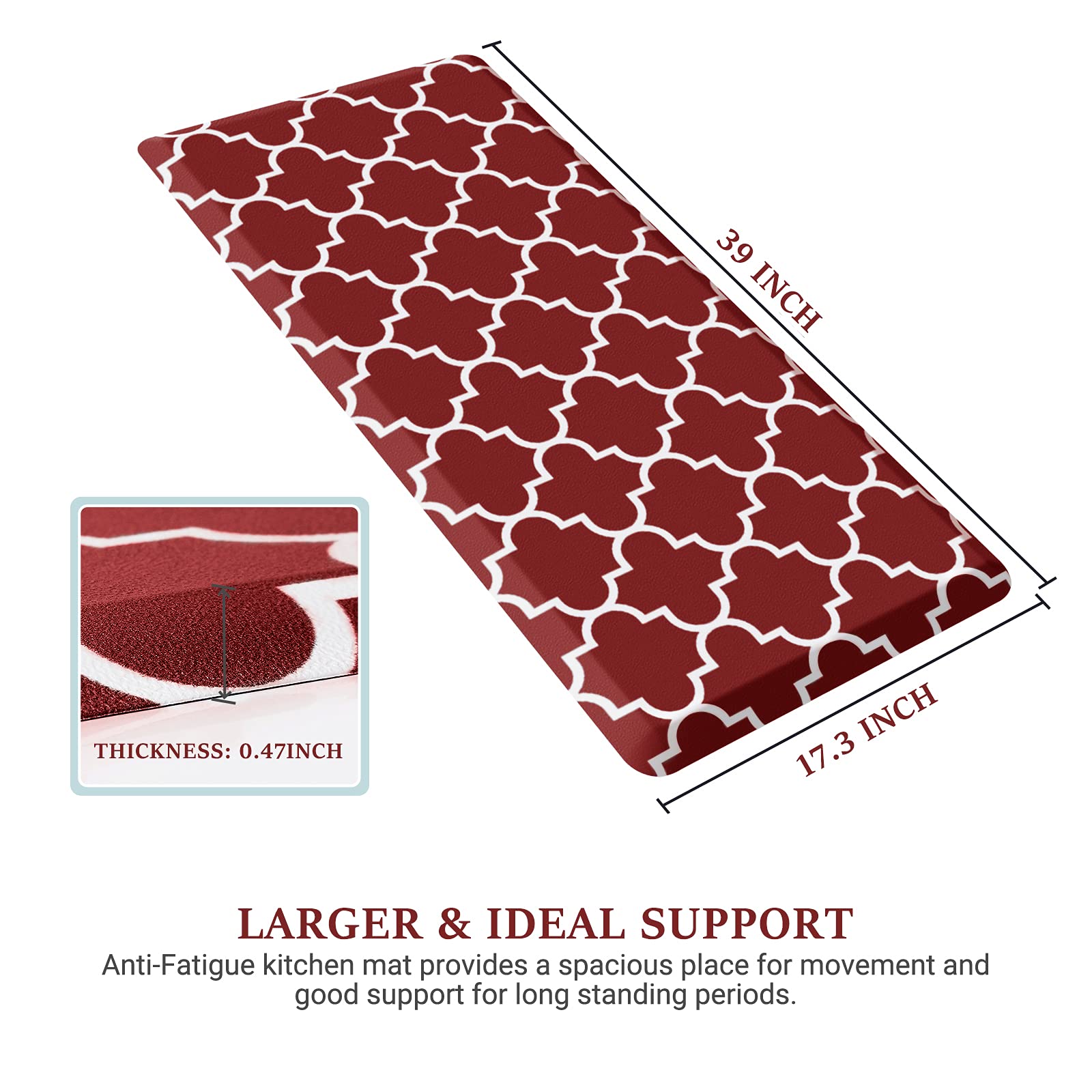 WISELIFE Anti-Fatigue Kitchen Mat - 17.3