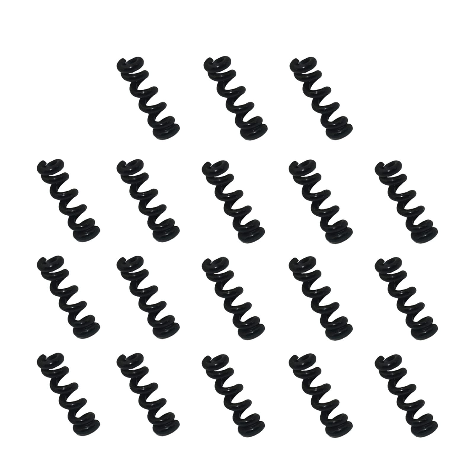 18-Piece Tremolo Arm Tension Springs for Electric Guitar - Fix Tremolo Arm in Position - Black Replacement Parts - Perfect for Guitar Maintenance & Performance Stability