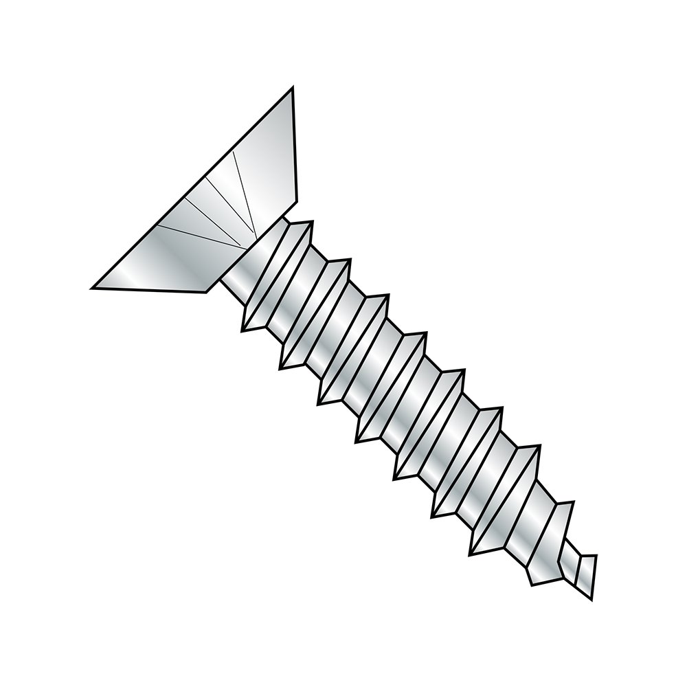 Small Parts 1416APU Zinc Plated Steel Sheet Metal Screw, #14-10 Thread, 1