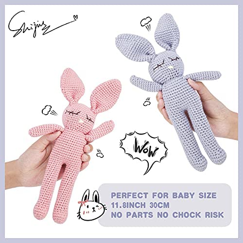 Handmade Knitted Bunny Plush Toy - Soft Stuffed Animal for Easter Gifts, Baby Sleep Companion & Newborn Nursery Decor (Cream) | Perfect for Easter Celebrations, Baby Showers & Nursery Room Decorations