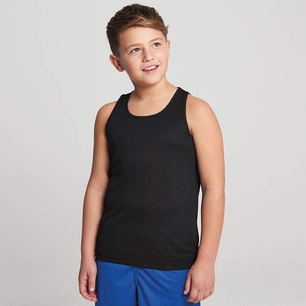 AWDis Just Cool Kids Plain Sleeveless Vest Top - Comfortable Summer Wear for Boys & Girls - Perfect for Playtime, Beach Outings and Casual Outfits