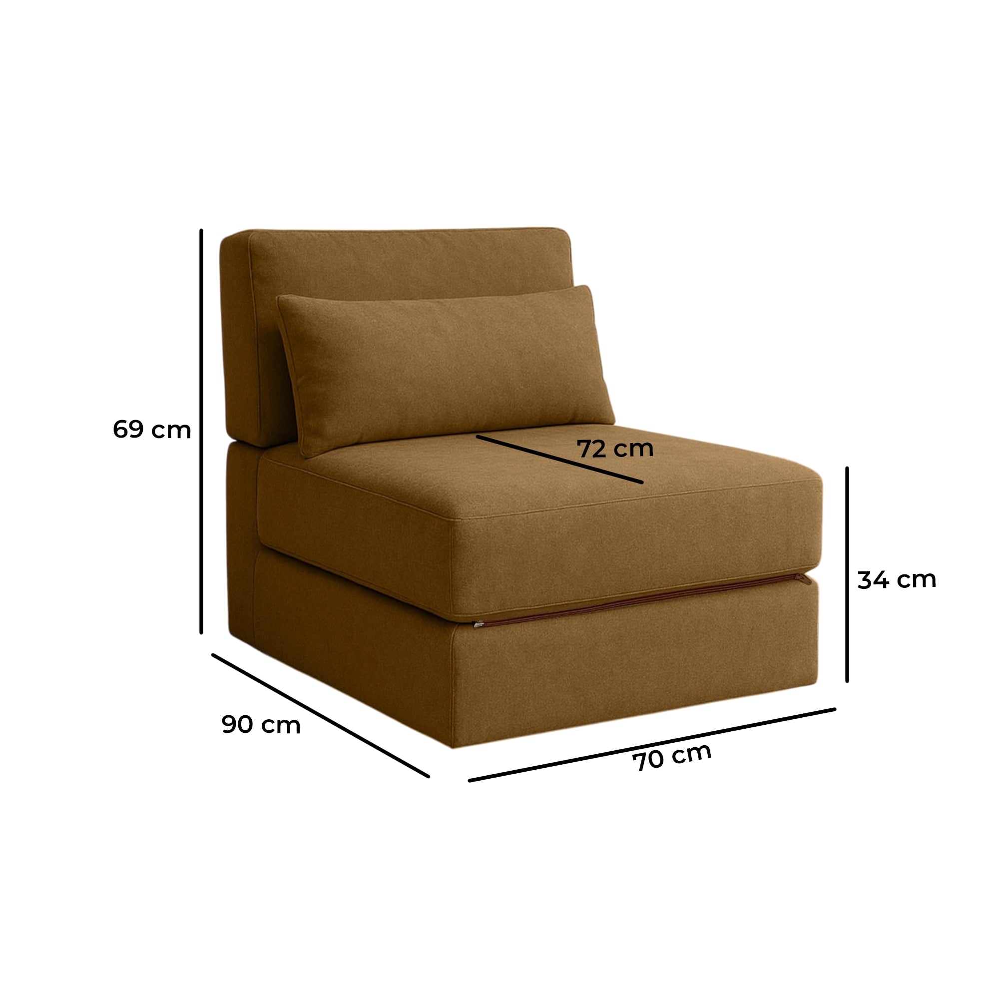 Ashley Convertible Sofa Bed - 3-in-1 Sleeper Sofa with Storage | Modern Space-Saving Furniture for Small Apartments, Guest Rooms & Home Offices
