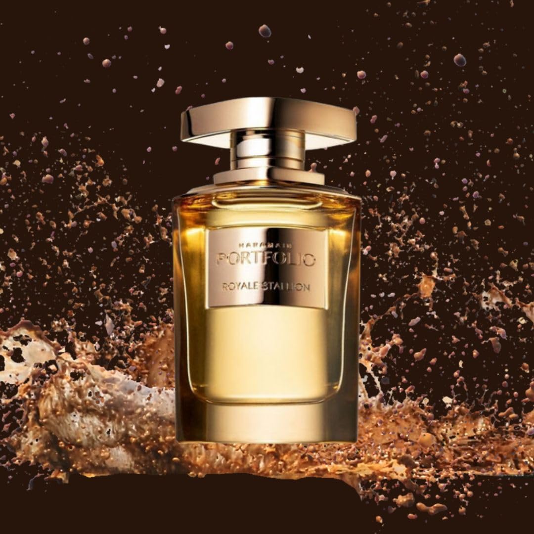 Al Haramain Portfolio Royale Stallion Cologne for Men - Long Lasting Arabian Perfume Spray (2.5 oz) - Premium Fragrance for Day & Night Wear, Office & Special Occasions