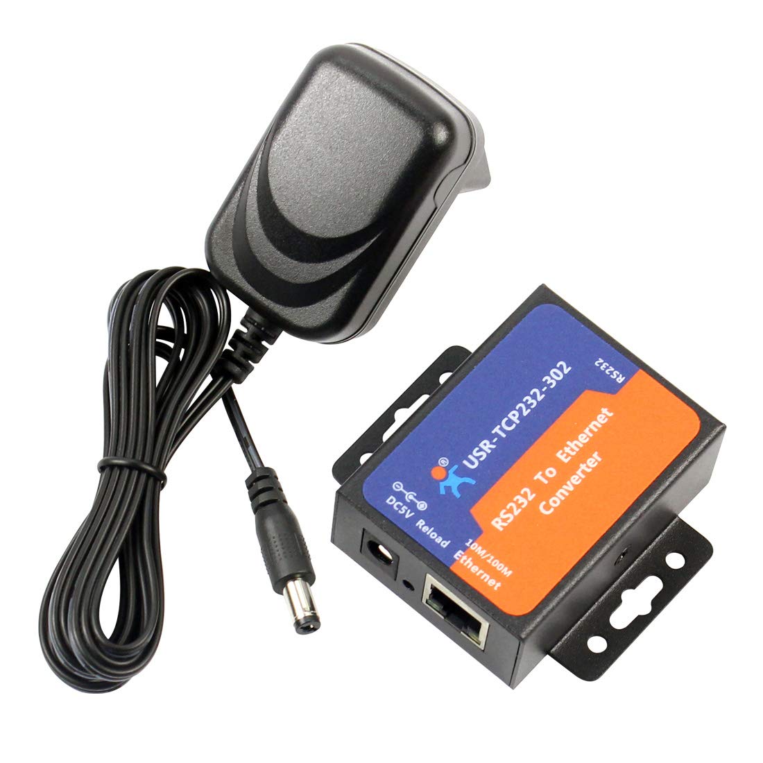USR-TCP232-302 5-Pack Tiny Serial RS232 to Ethernet TCP/IP Converter Module - DHCP/DNS Support | Ideal for Industrial Automation, IoT Devices & Network Communication Solutions