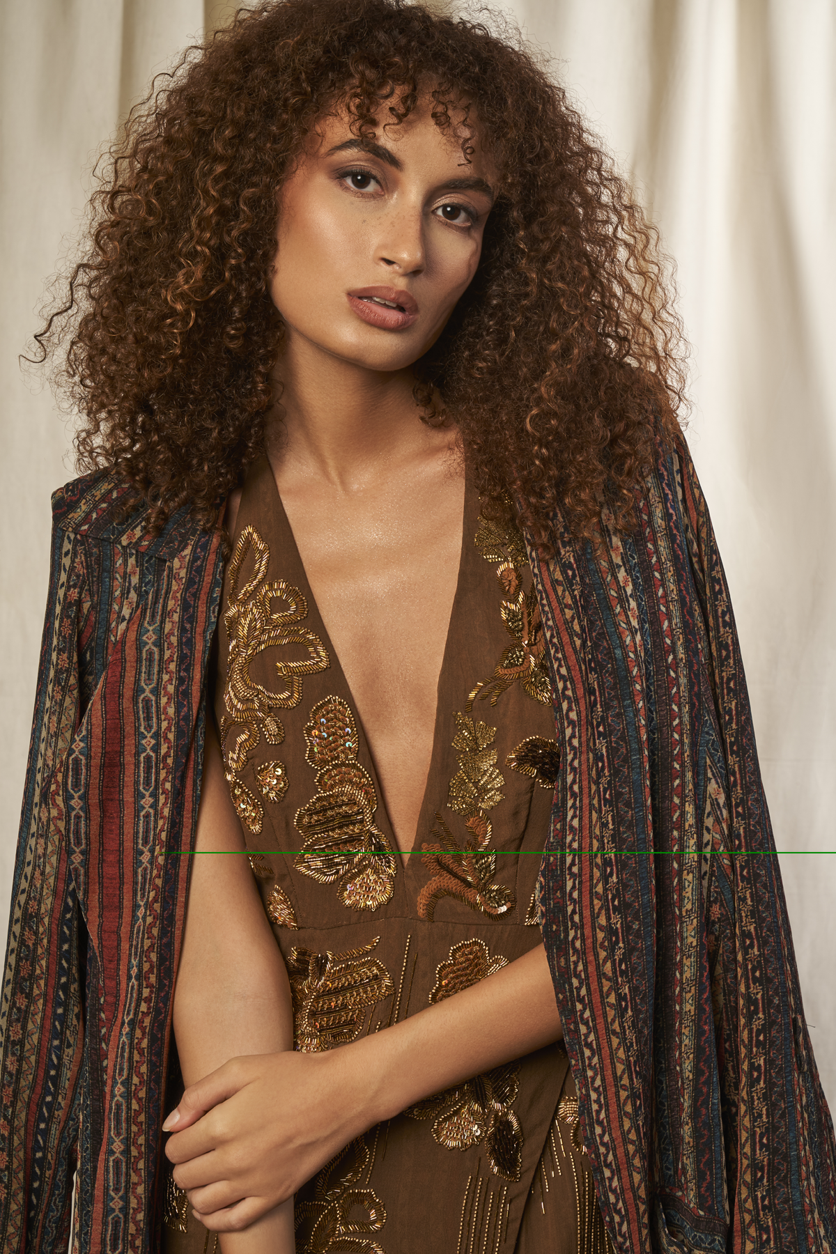 Elegant Brown Maxi Dress with Exquisite Baroque Embroidery - Perfect for Weddings, Parties & Special Occasions