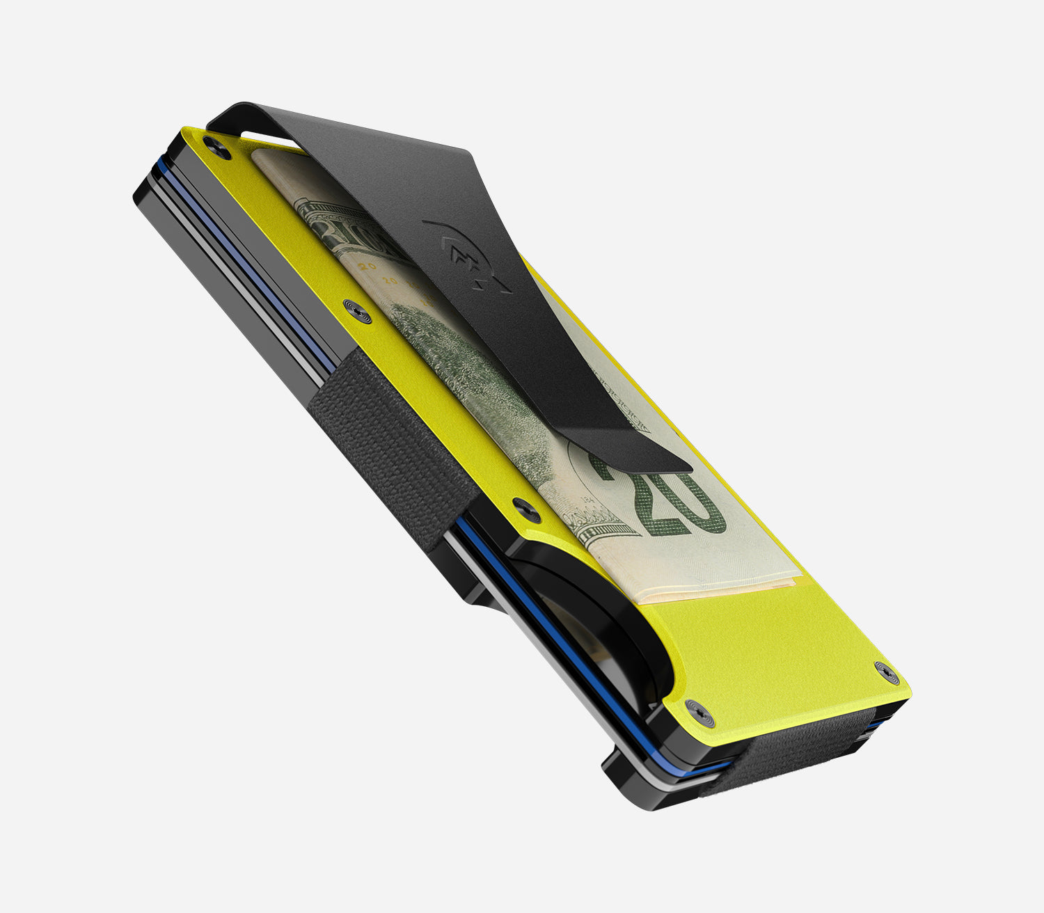 Ridge Wallet - Slim Minimalist RFID Blocking Front Pocket Wallet for Men - Hyper Lime - Perfect for Everyday Carry, Travel & Gifting