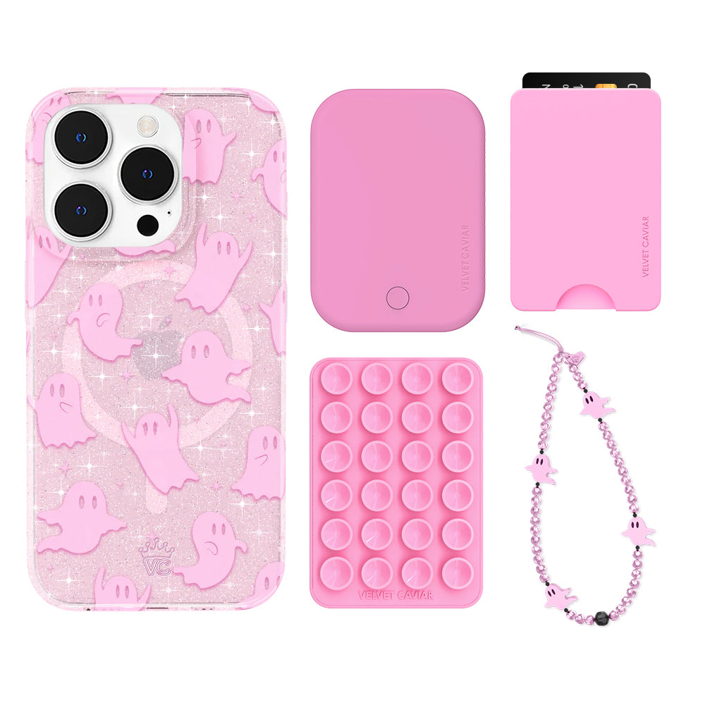 Pink Glitter iPhone Case with Wallet - Stylish & Protective Phone Cover for Women - Perfect for Parties, Travel & Everyday Use