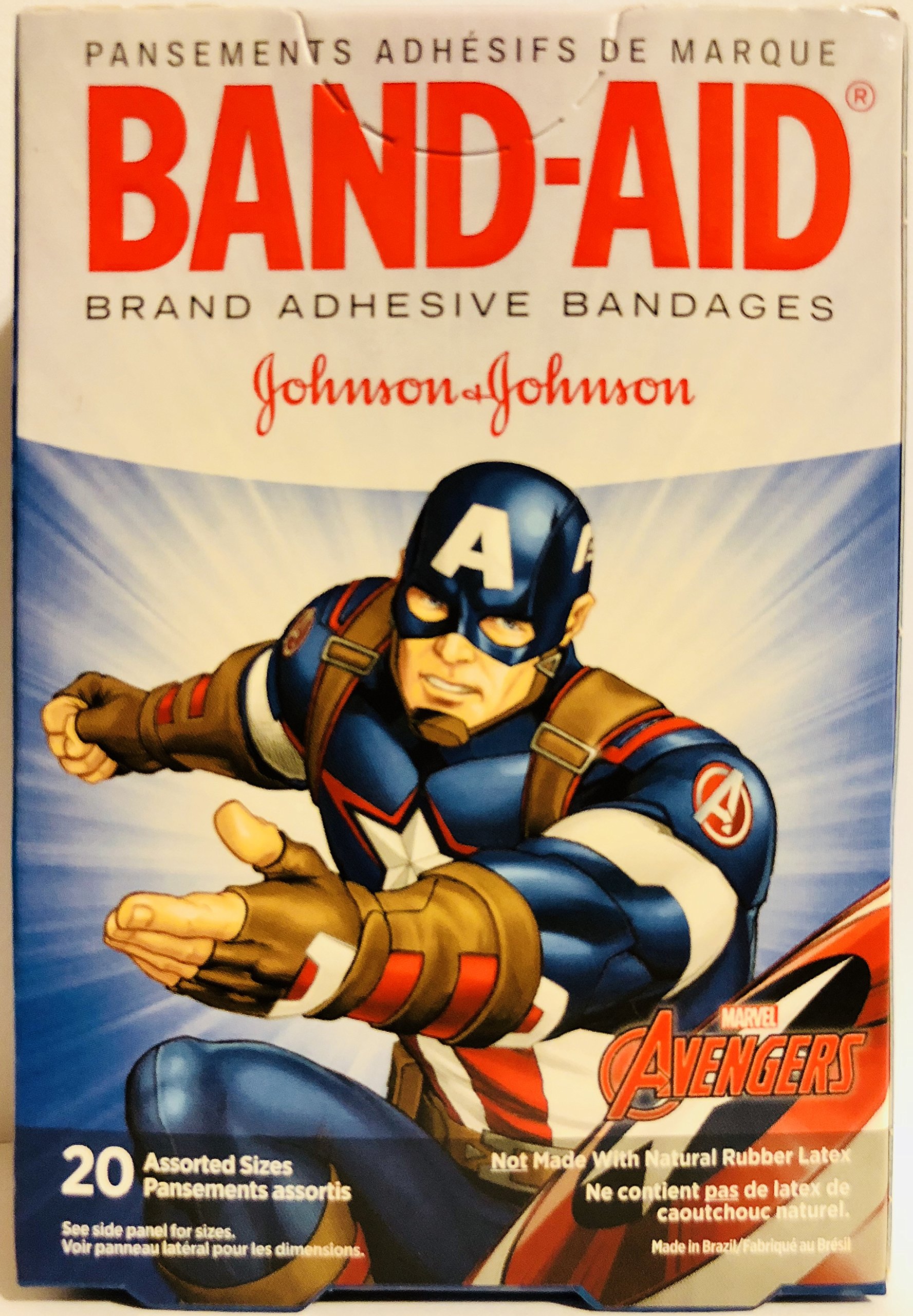 BAND-AID® Brand MARVEL Avengers Adhesive Bandages - 20 Count - First Aid for Kids, Cuts, Scrapes & Minor Wounds - Perfect for School, Home & Travel First Aid Kits