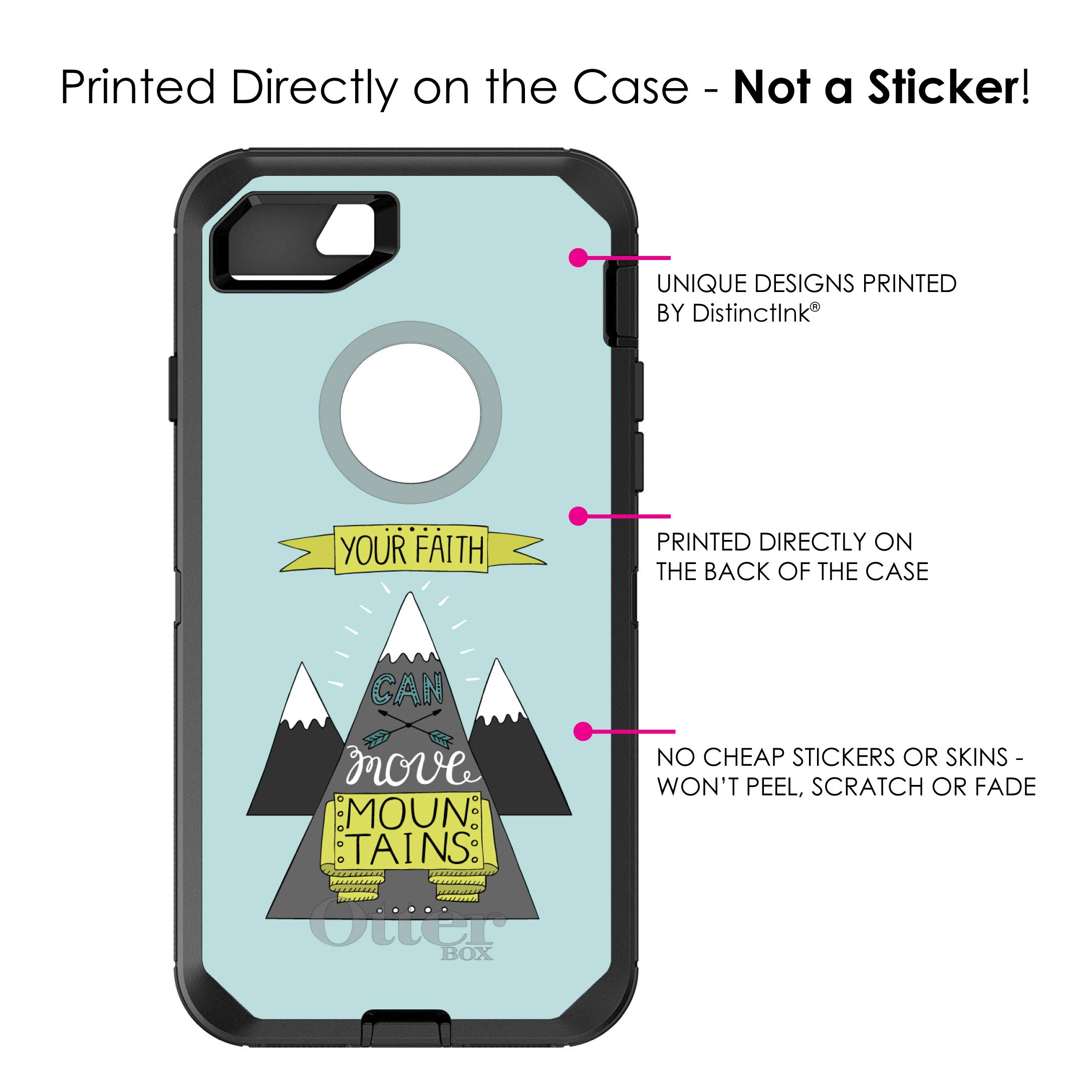 DistinctInk iPhone 7 Plus / 8 Plus Case (5.5 Inch) - Heavy Duty Protective Cover with Shock Absorption | Replacement for OtterBox Defender | Black Custom Design | Perfect for Outdoor Activities, Work & Daily Use