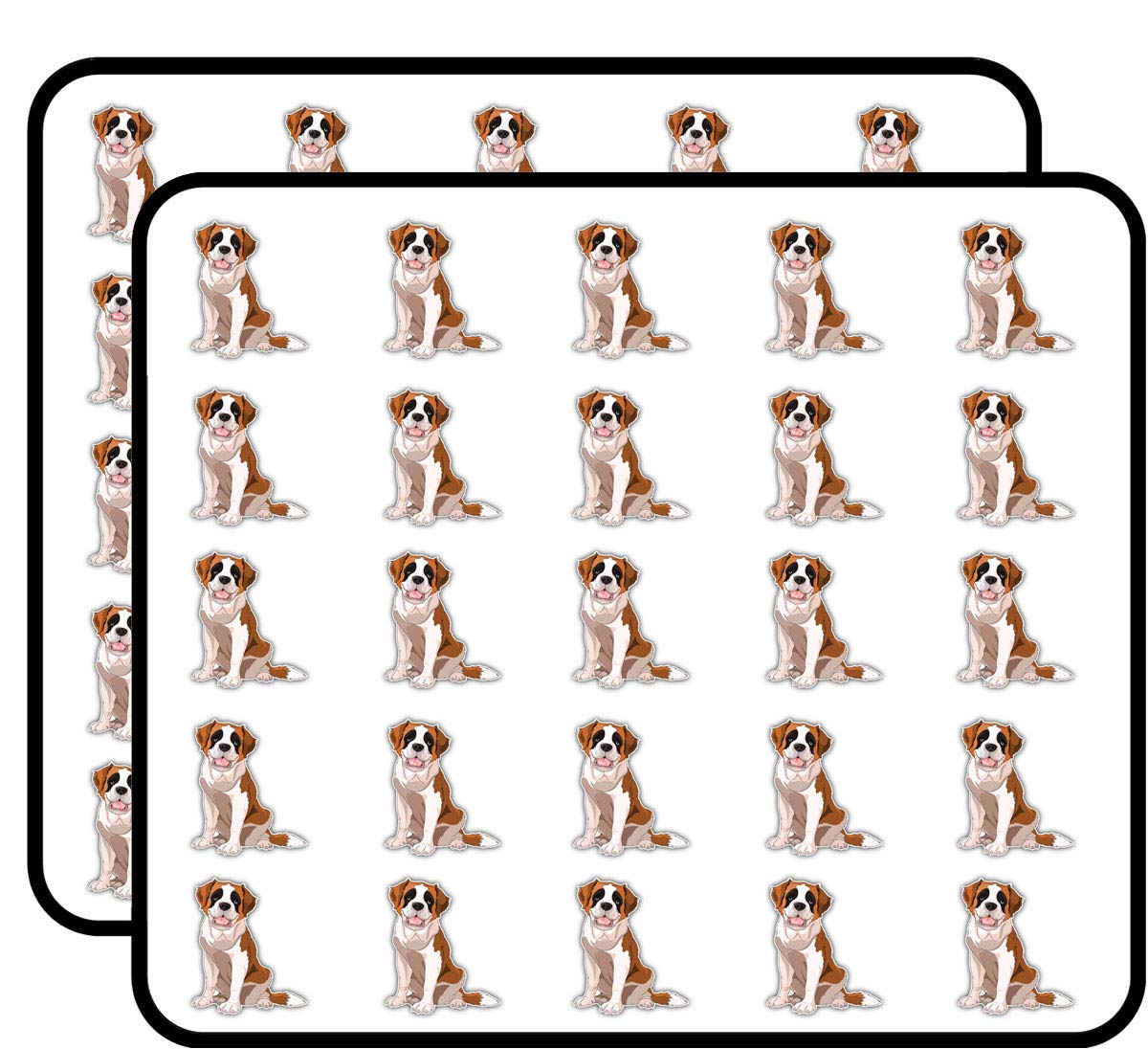 50 Pack St. Bernard Dog Stickers for Scrapbooking, DIY Crafts, Bullet Journals & Albums - Perfect for Kids Art Projects, Calendar Decorations and Creative Gift Wrapping