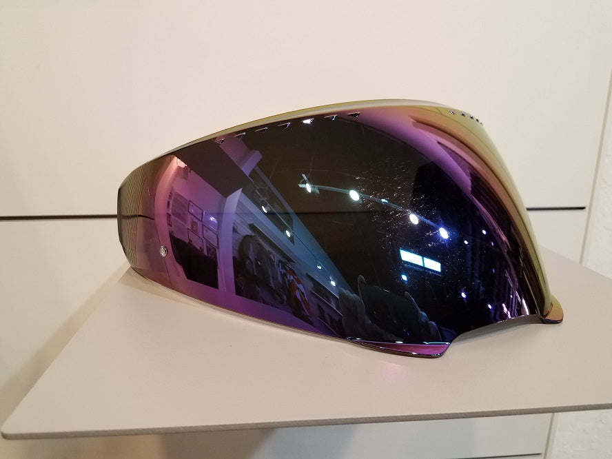 Schuberth C4 Pro Motorcycle Helmet Faceshield - Mirrored Iridium Lens for Sun Protection - Ideal for Road Trips, Commuting & Adventure Riding