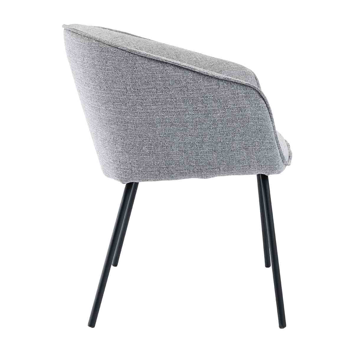 Halo Fabric Dining Arm Chair - Modern Upholstered Side Chair for Kitchen, Dining Room & Office - Comfortable & Stylish Seating Solution