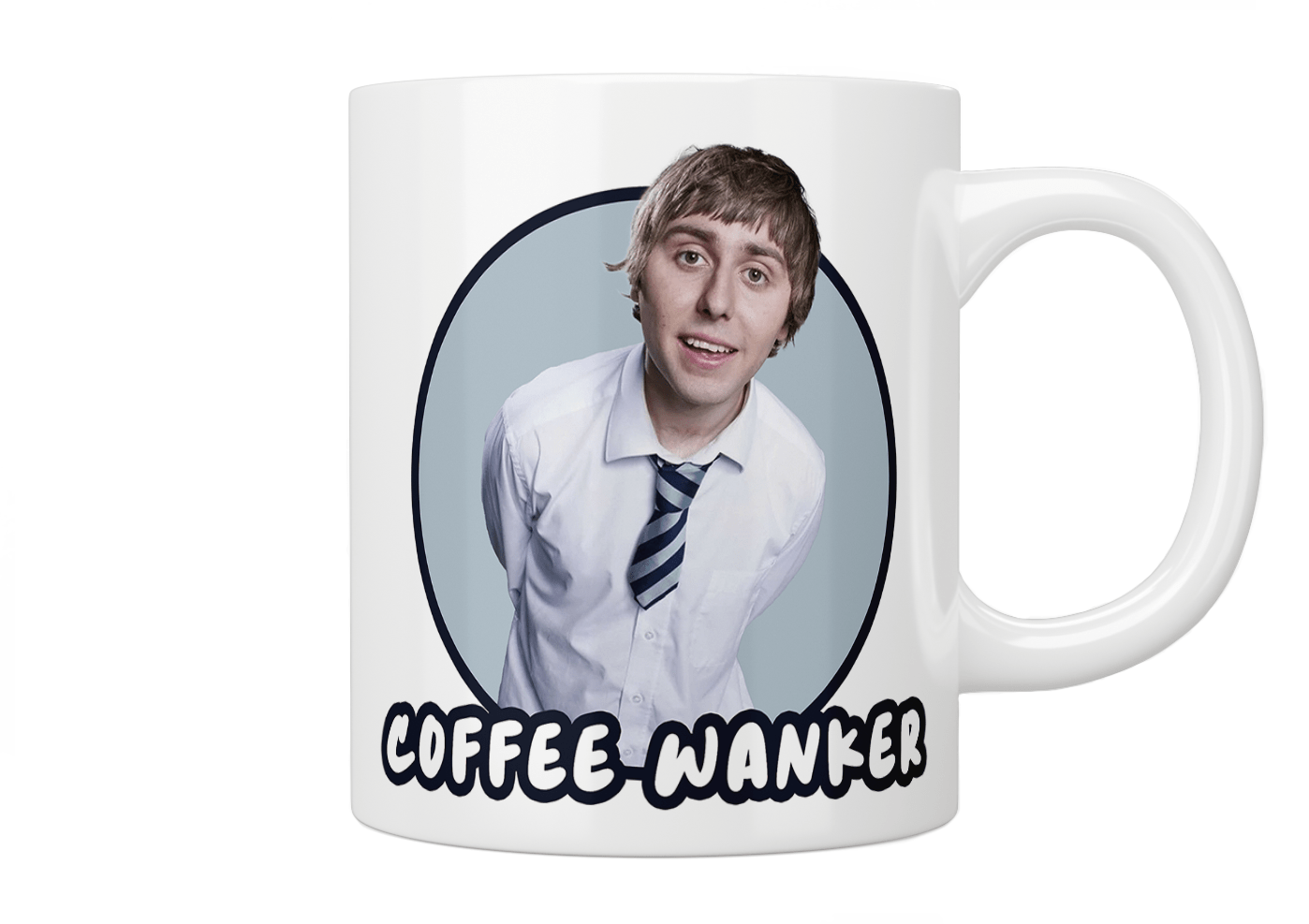 The Inbetweeners Jay Cartwright 'Coffee Wanker' Mug - Funny TV Show Themed Coffee Cup for Fans - Perfect for Office Humor & Gift Giving