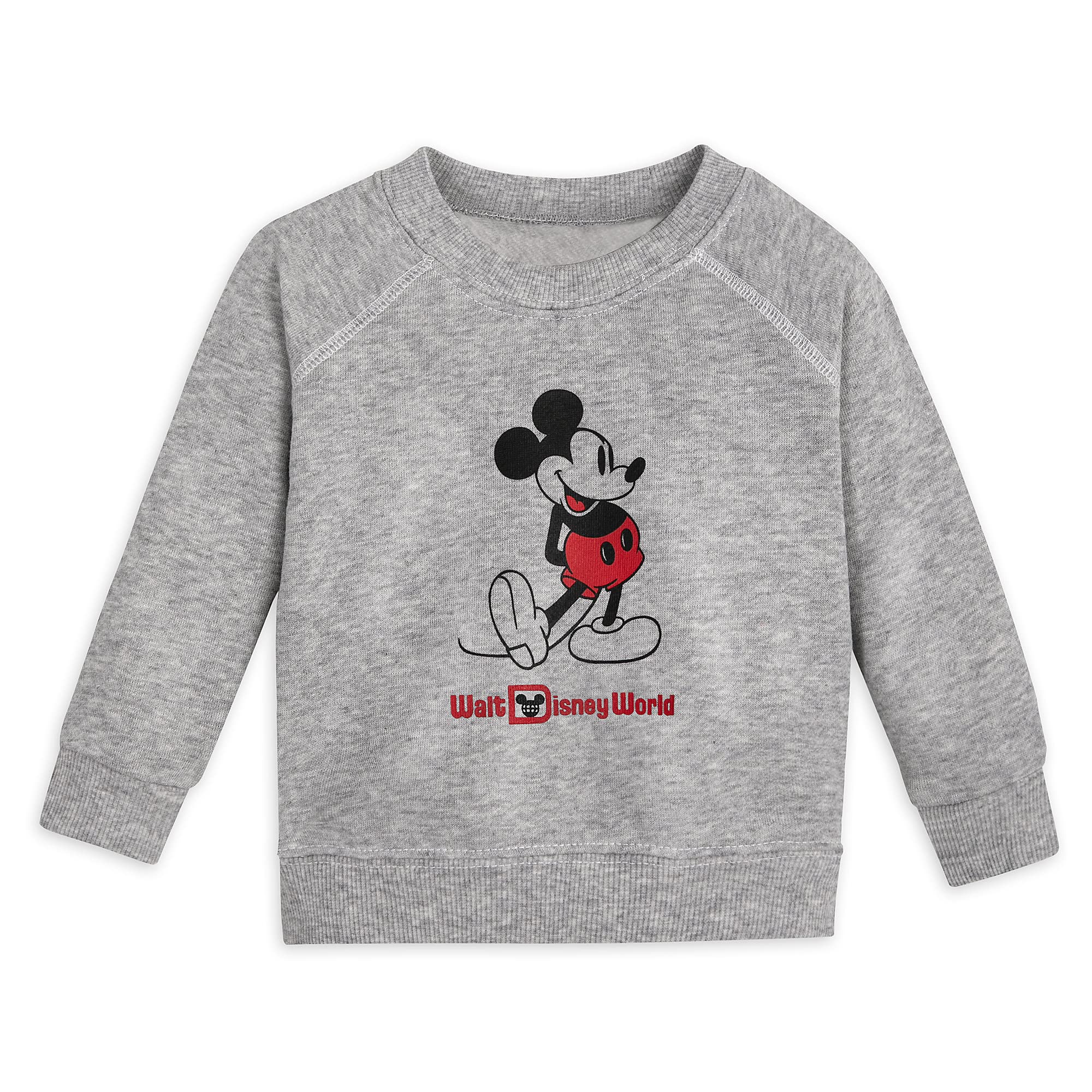 Disney Mickey Mouse Classic Baby Sweatshirt – Soft & Comfortable Gray Pullover for Toddlers – Perfect for Playdates, Family Outings & Disney Theme Park Visits