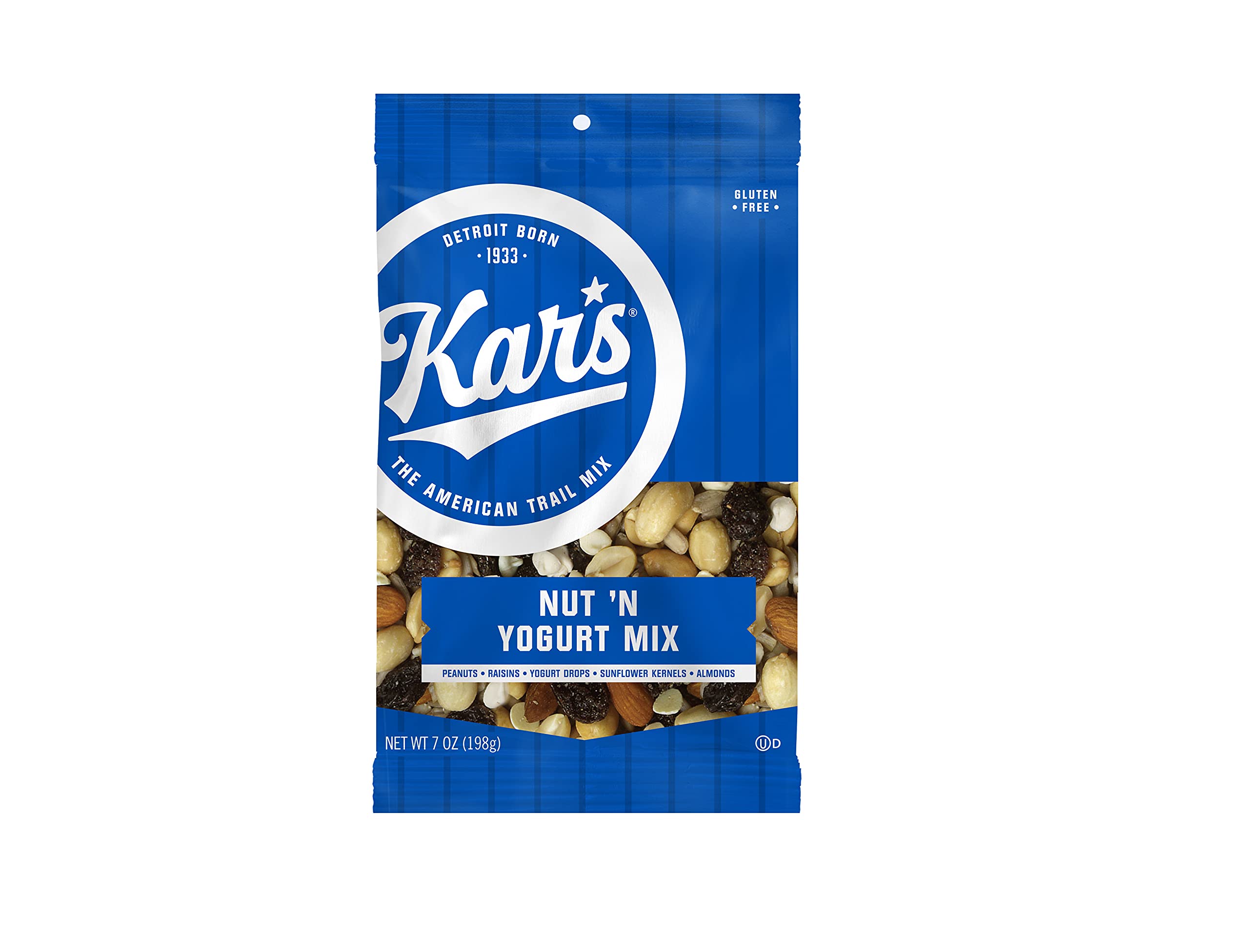 Kar's Nut 'N Yogurt Trail Mix - 7 oz Gluten-Free Snack Pack (12 Count) | Healthy On-The-Go Snacks for Hiking, Office & School Lunch