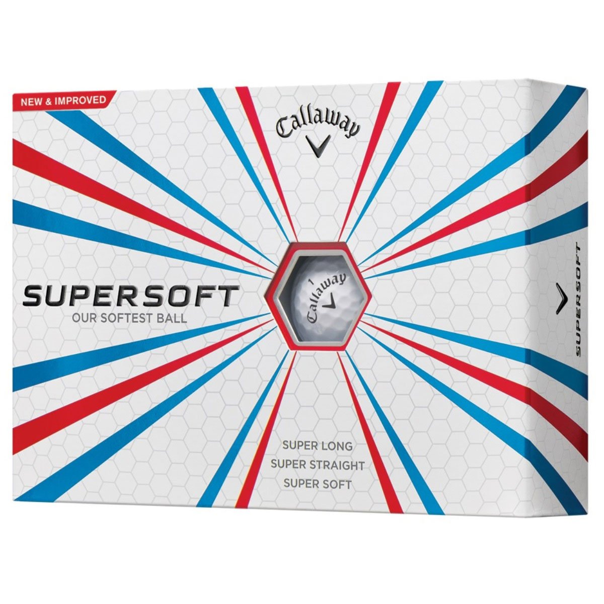 Callaway Supersoft Golf Balls - 12 Pack | Low Compression for Longer Distance & Straighter Shots | Perfect for Beginners & High Handicappers | Use on Driving Range or Course Play