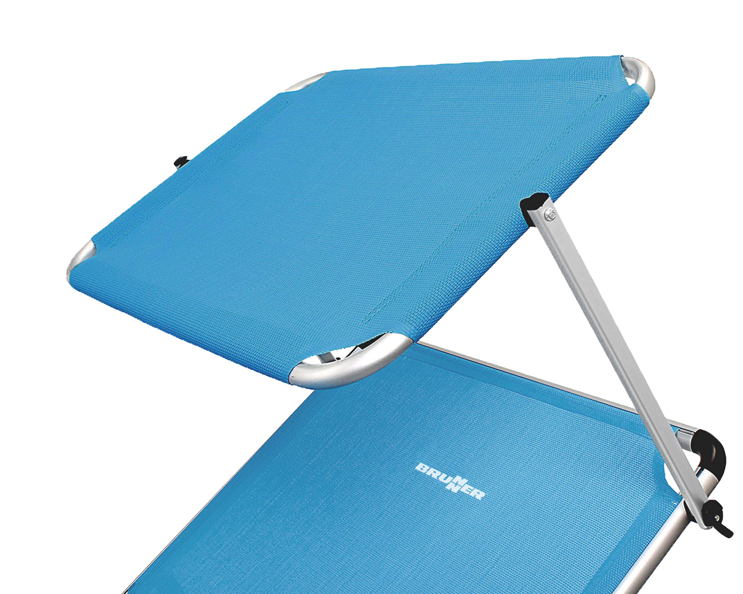 Brunner Beach Bed Malibu - Portable Folding Lounge Chair for Outdoor, Pool, Beach, and Travel - Lightweight & Comfortable (Blue) - Perfect for Sunbathing, Relaxing, and Vacation Getaways