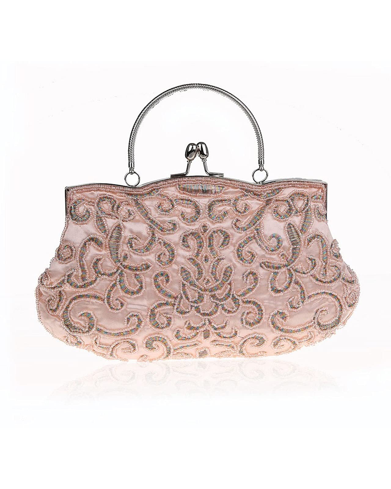 Elegant Women's Clutch Purse for Dinner Party, Banquet & Cheongsam - Champagne Evening Bag (28x25cm) | Perfect for Weddings, Proms & Formal Events