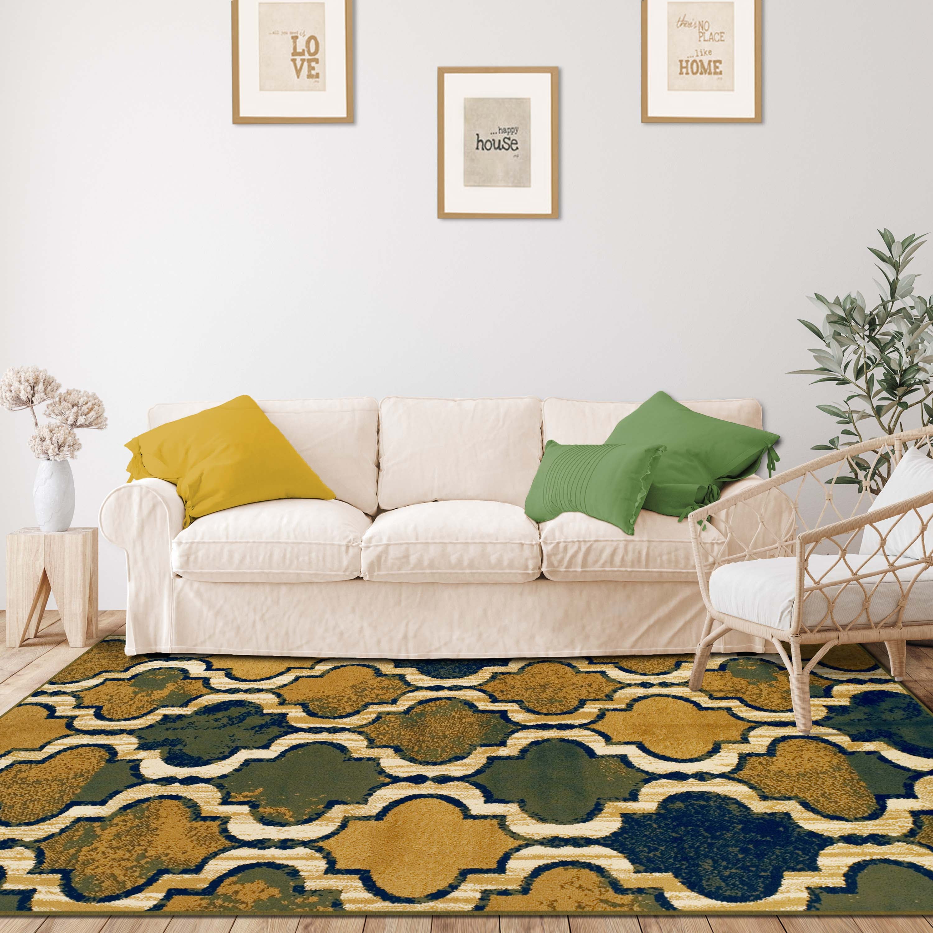 Viking Geometric Trellis Indoor Area Rug & Runner - Non-Slip Boho Chic Carpet for Living Room, Bedroom, Hallway - Perfect for Nordic Home Decor & Cozy Spaces