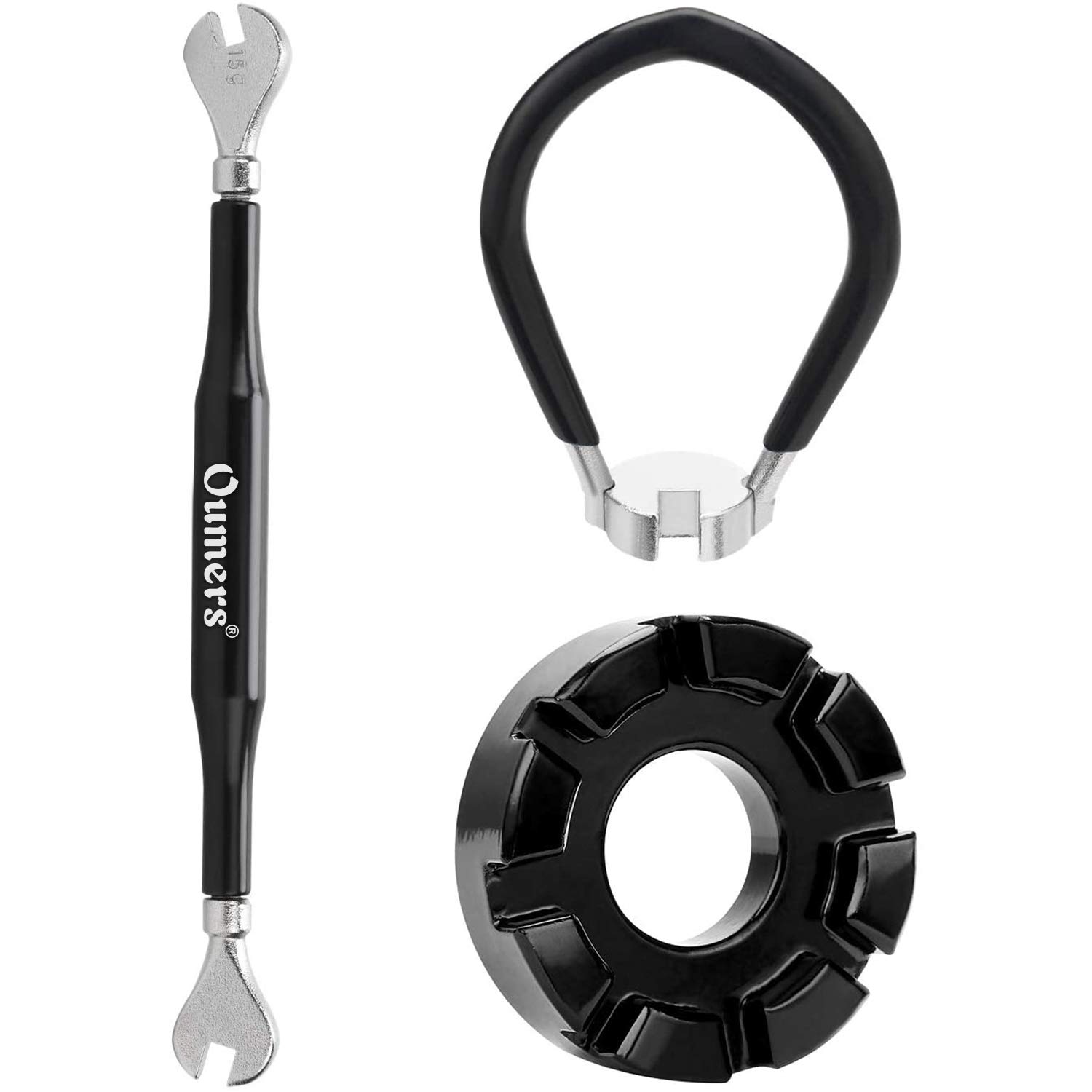 Oumers 3-Pack Bike Spoke Wrench Kit - Forged Steel Bicycle Rim Spoke Adjuster Tool - Professional Bike Repair Kit for Road & Mountain Bikes - Perfect for Home Mechanics & Cycling Enthusiasts