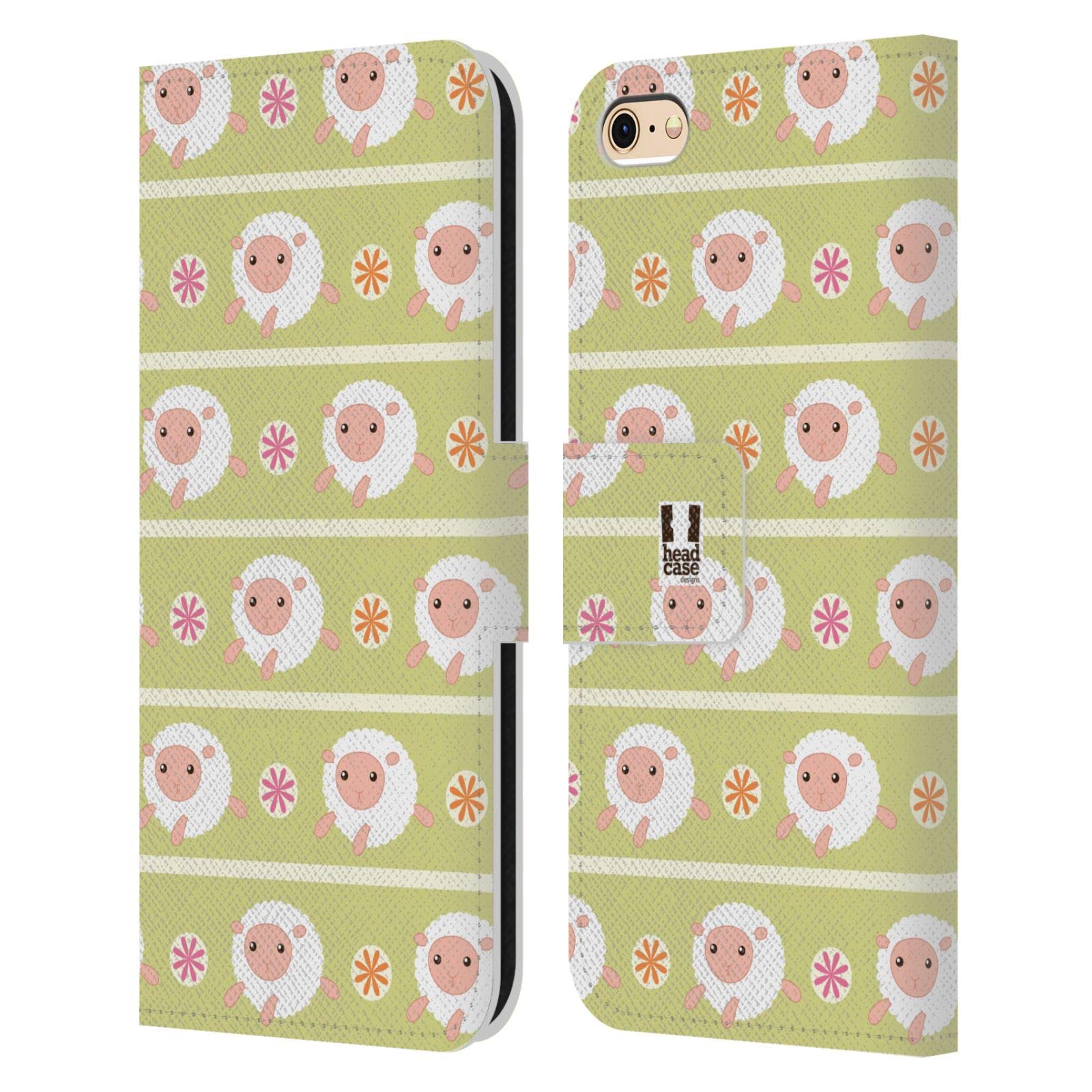 Sheep Cutie Animal Pattern Leather Book Wallet Case for iPhone 6/6s - Cute Protective Cover with Card Slots | Perfect for Everyday Use, Travel & Gift Giving