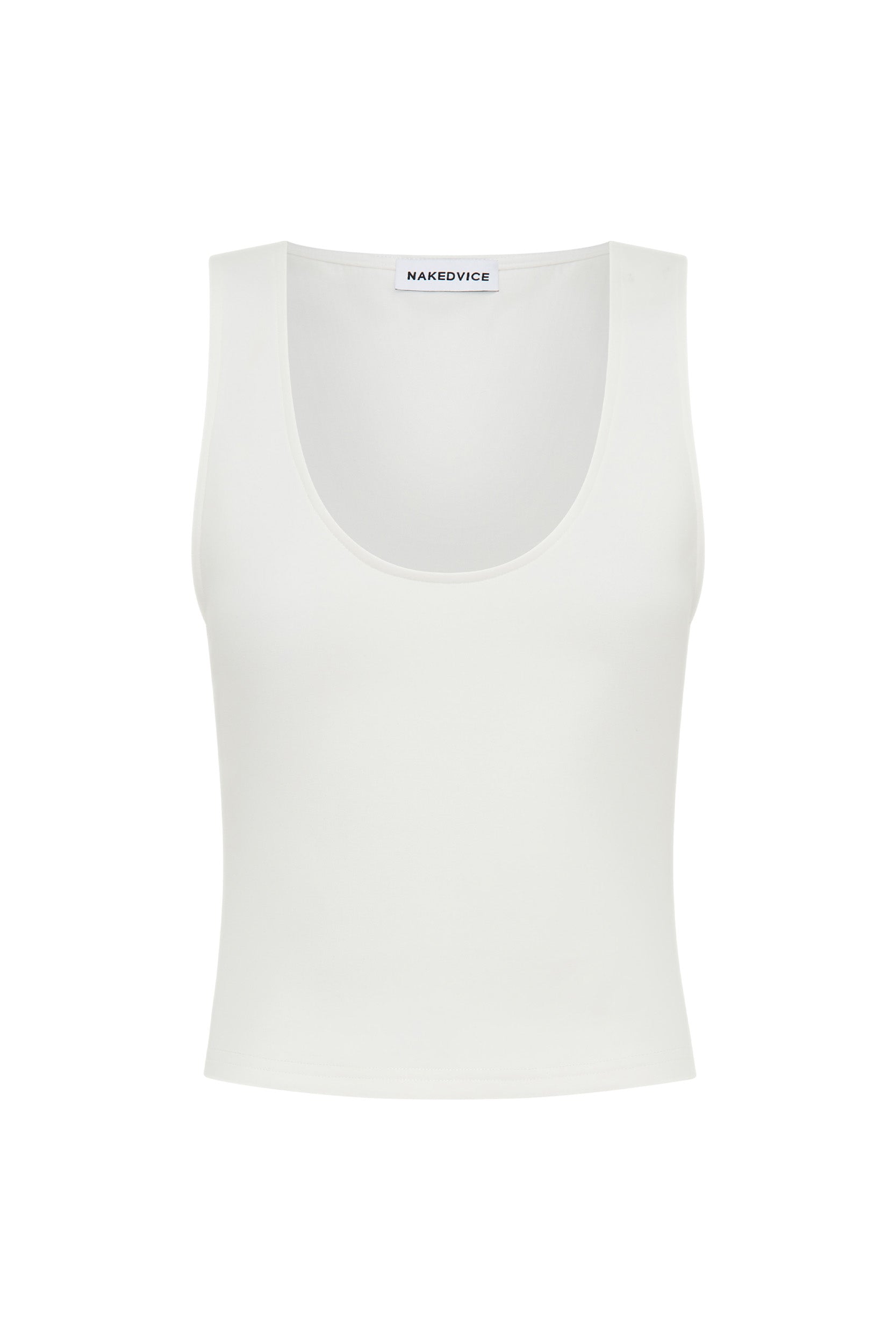 Nina White Tank Top for Women - Soft Cotton Slim Fit Cami - Perfect for Layering, Casual Wear & Summer Outfits