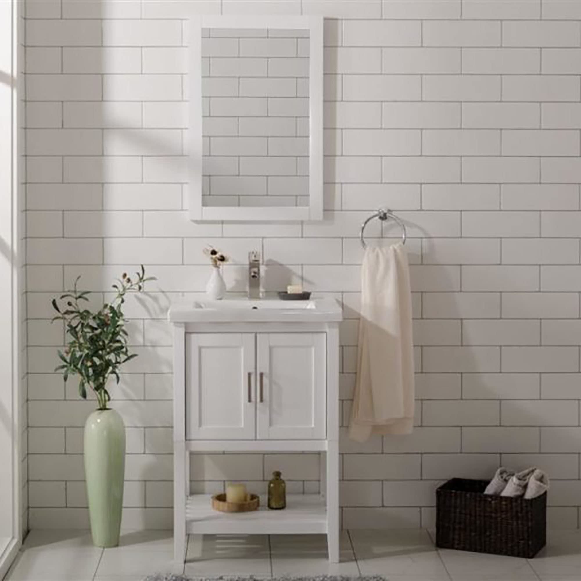 24-inch White KD Sink Vanity by Legion Furniture - Perfect for Bathroom Remodeling & Small Space Solutions