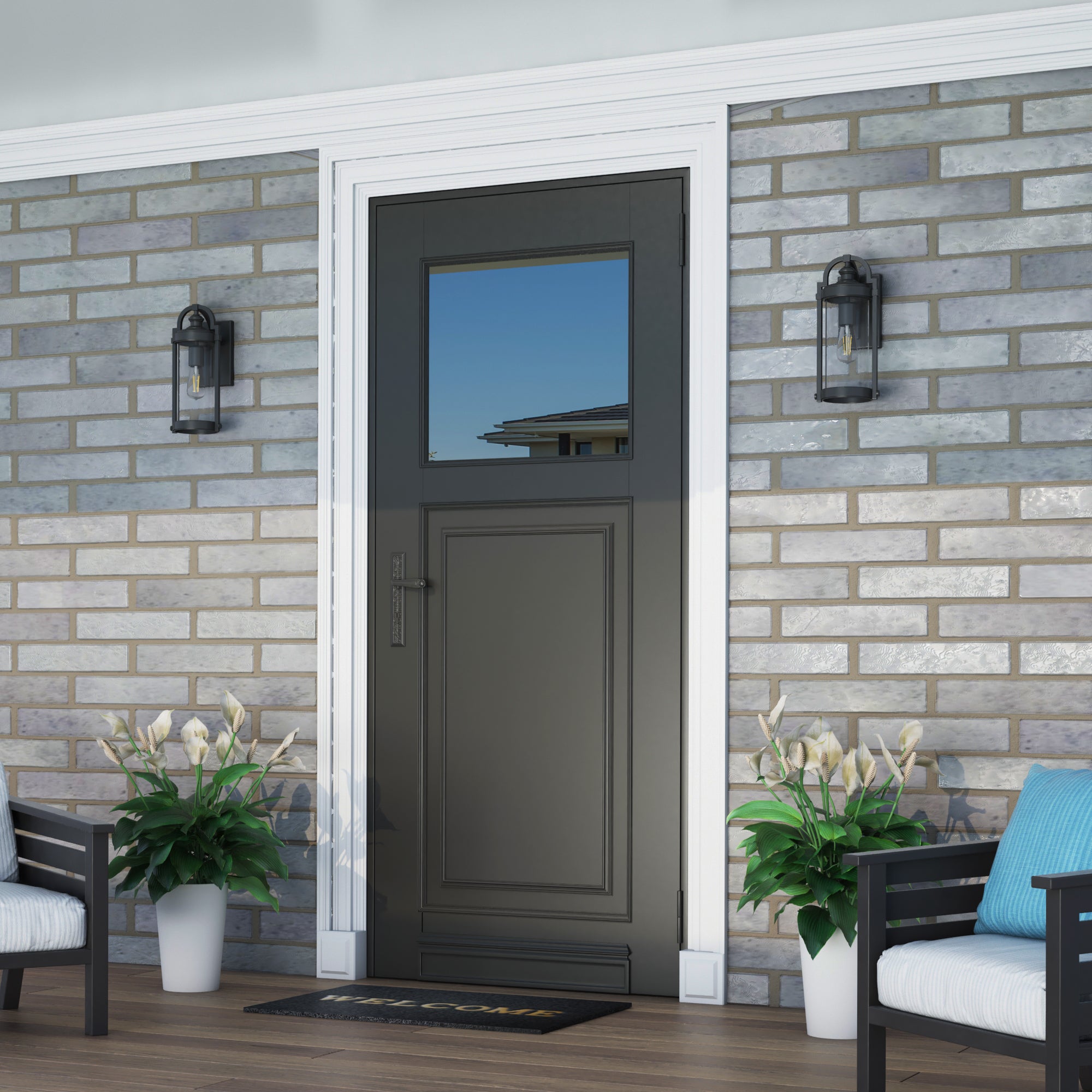 Cedardale Wet Rated Outdoor Coach Light in Matte Black - Durable Exterior Wall Sconce for Porch, Garage & Entryway Lighting
