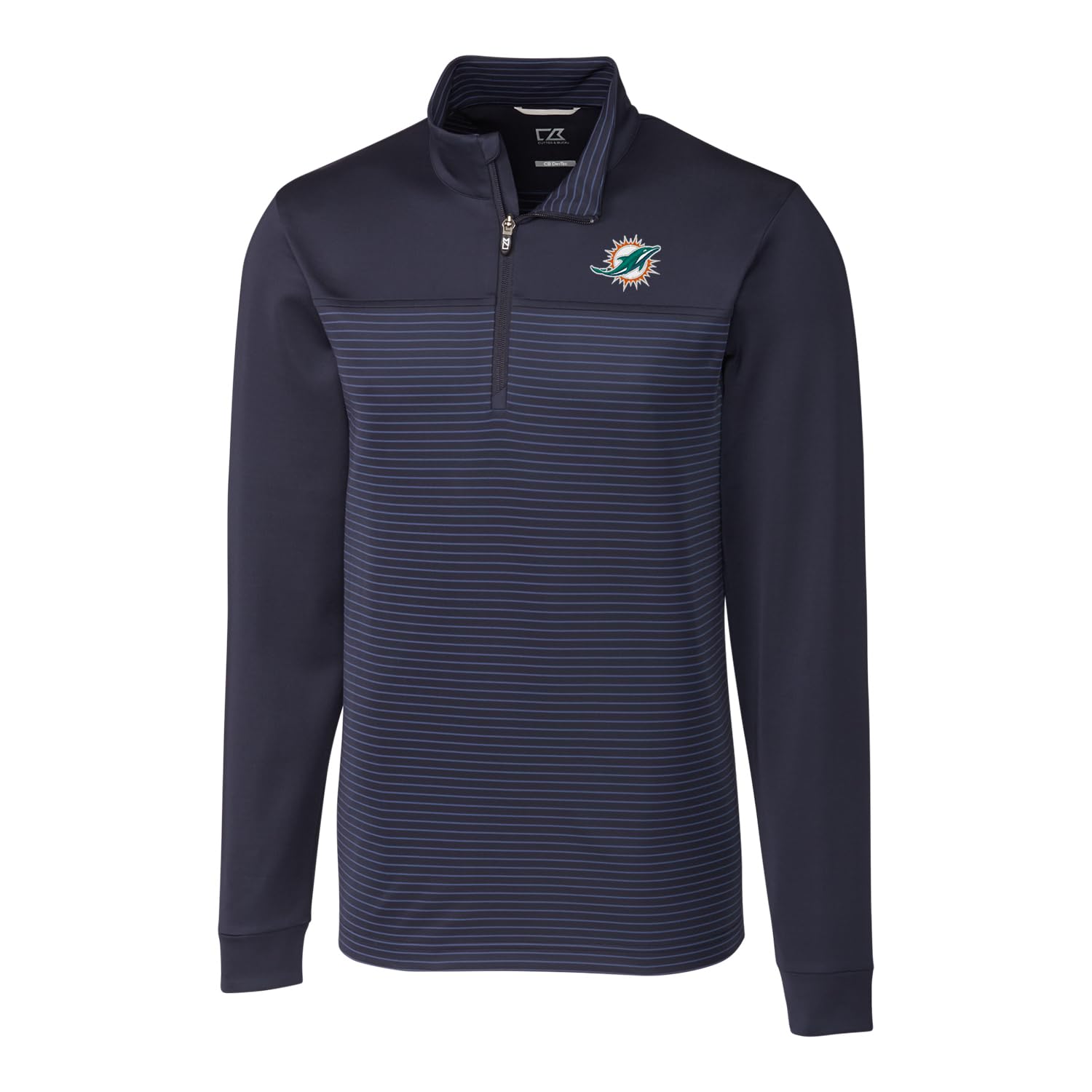 Cutter & Buck Men's NFL Big & Tall Quarter-Zip Pullover Jacket - Striped Athletic Fleece for Football Fans & Outdoor Activities
