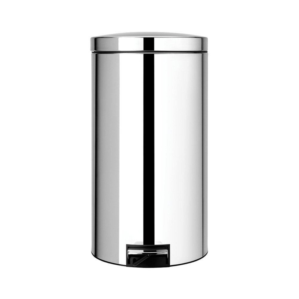 Brabantia 45L Silent Pedal Trash Can with Motion Sensor Lid & Removable Plastic Inner Bucket - Stainless Steel Kitchen Waste Bin for Home, Office, or Restaurant Use