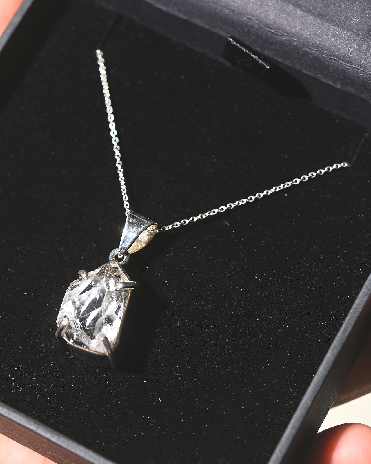 Natural Herkimer Diamond Necklace for Women - Genuine Crystal Pendant Jewelry Gift for Birthday, Anniversary & Special Occasions | Perfect for Layering, Everyday Wear & Boho Style