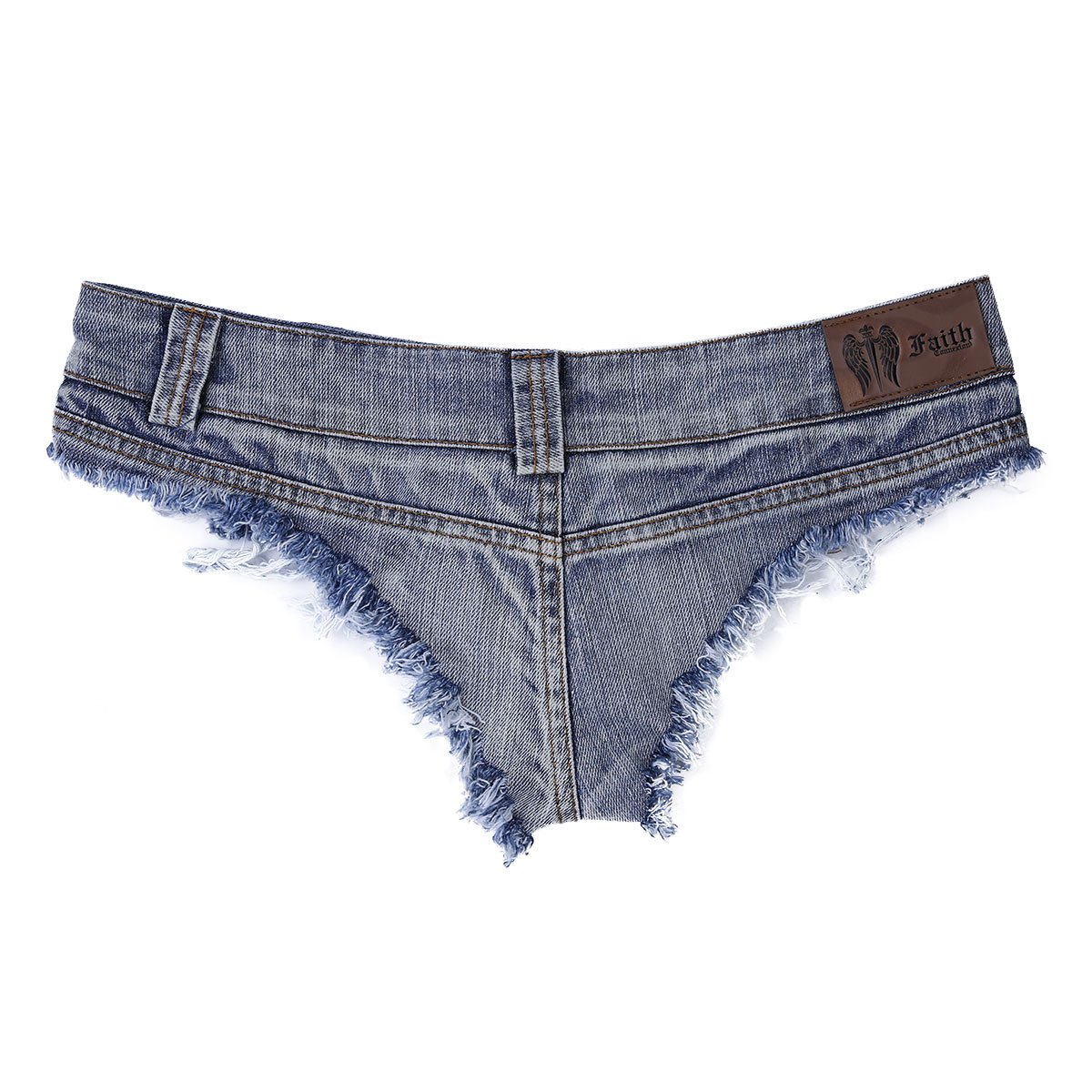 iiniim Women's Low Rise Mini Denim Shorts - Stretchy Cheeky Jean Shorts for Summer | Perfect for Beach, Pool Party & Casual Outfits