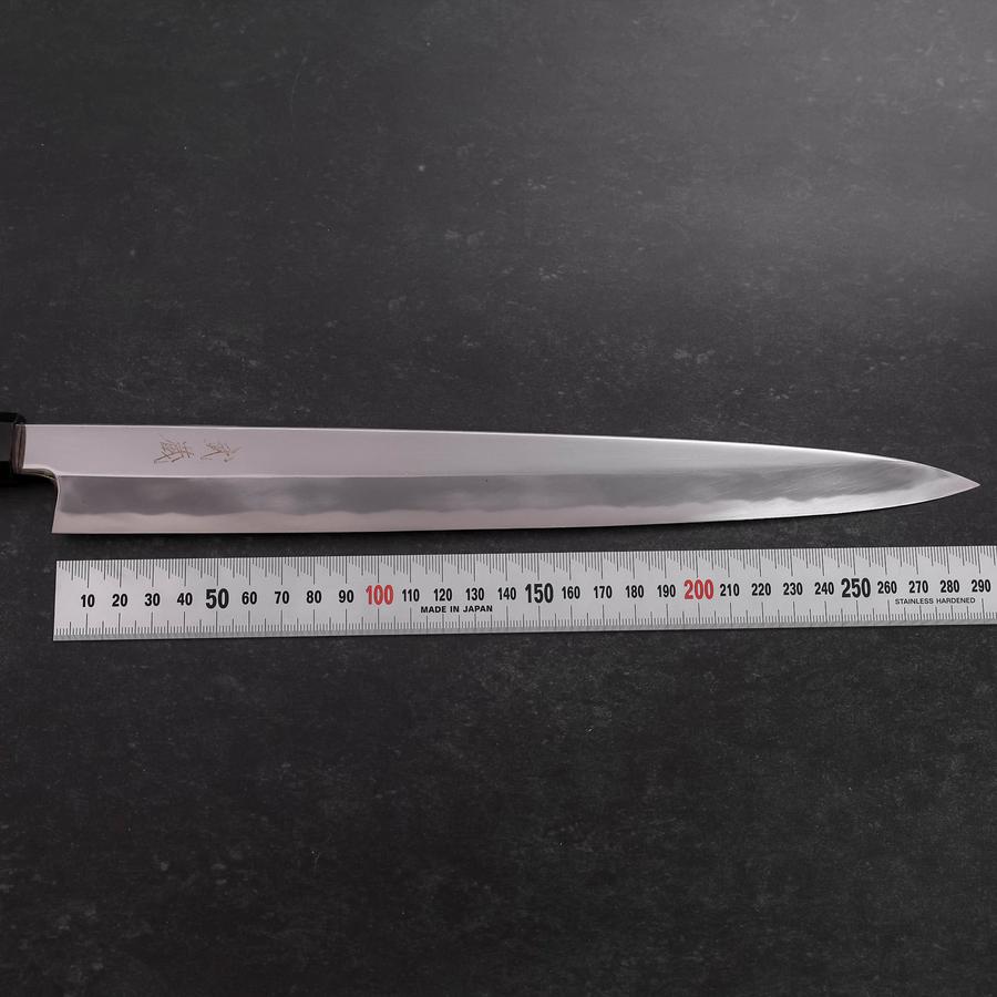 Premium Yanagiba Sushi Knife - White Steel #1 Mirror Polished Blade with Buffalo Walnut Handle (300mm) - Perfect for Sushi Chefs & Japanese Cuisine Lovers