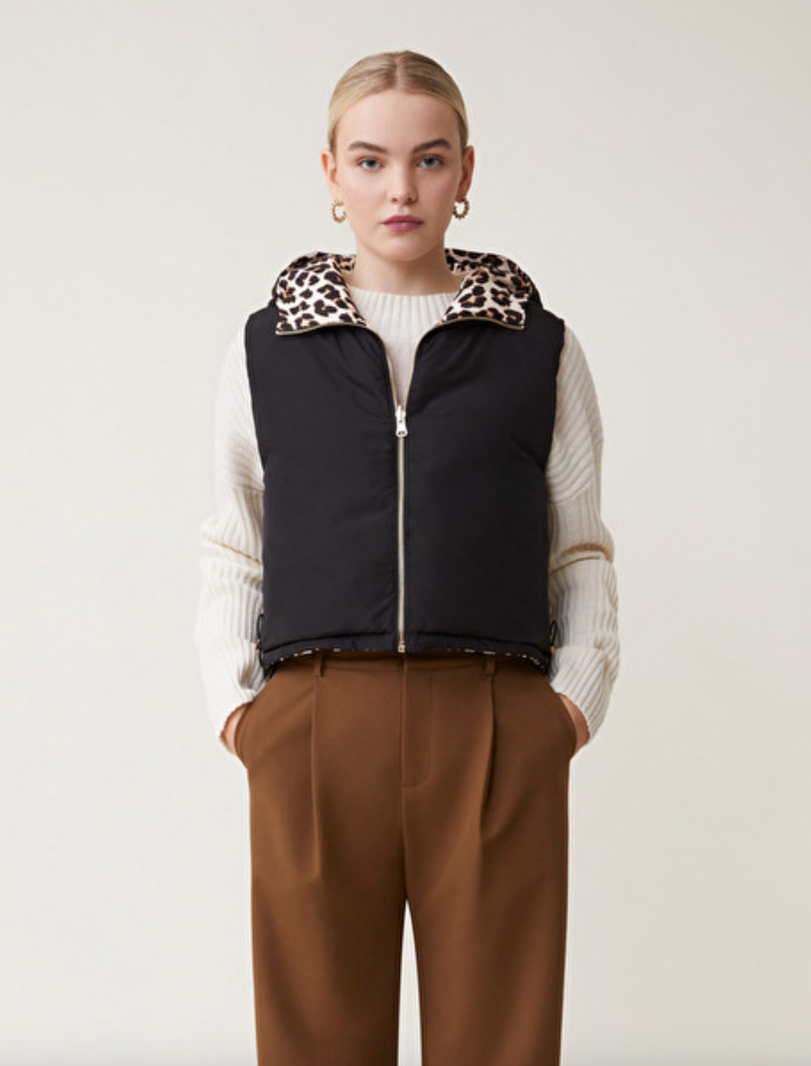 Dazzle Reversible Jacket - Noir Leopard Print Waterproof Windbreaker for Women | Fashion Outerwear for Fall & Winter | Perfect for Hiking, Travel & Casual Wear
